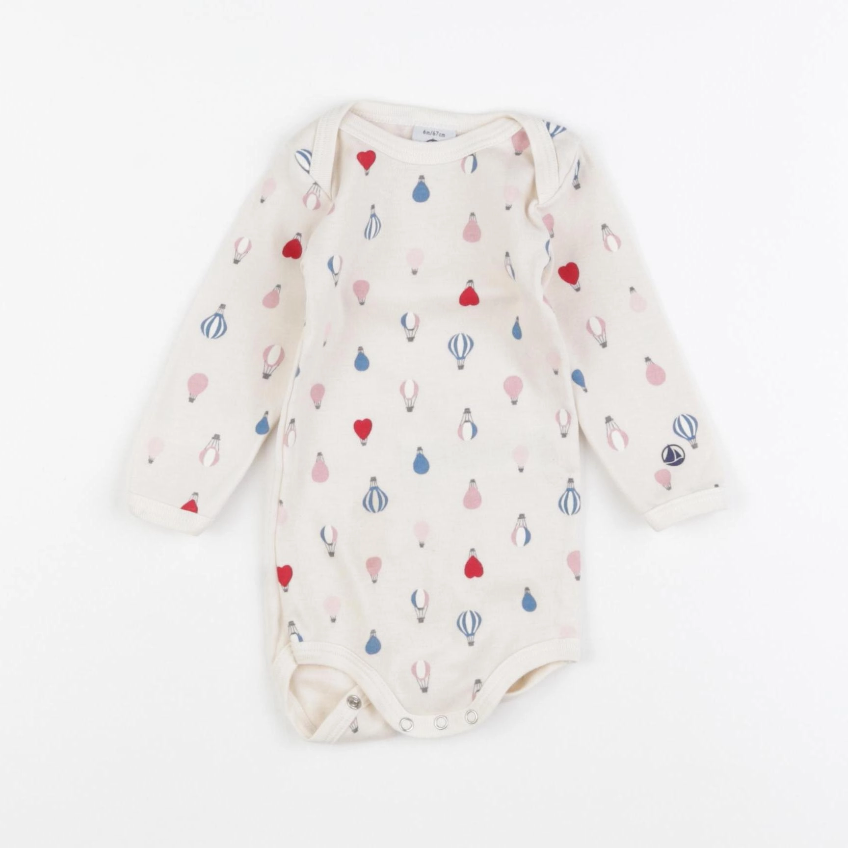 Petit Bateau - body beige - 6 mois