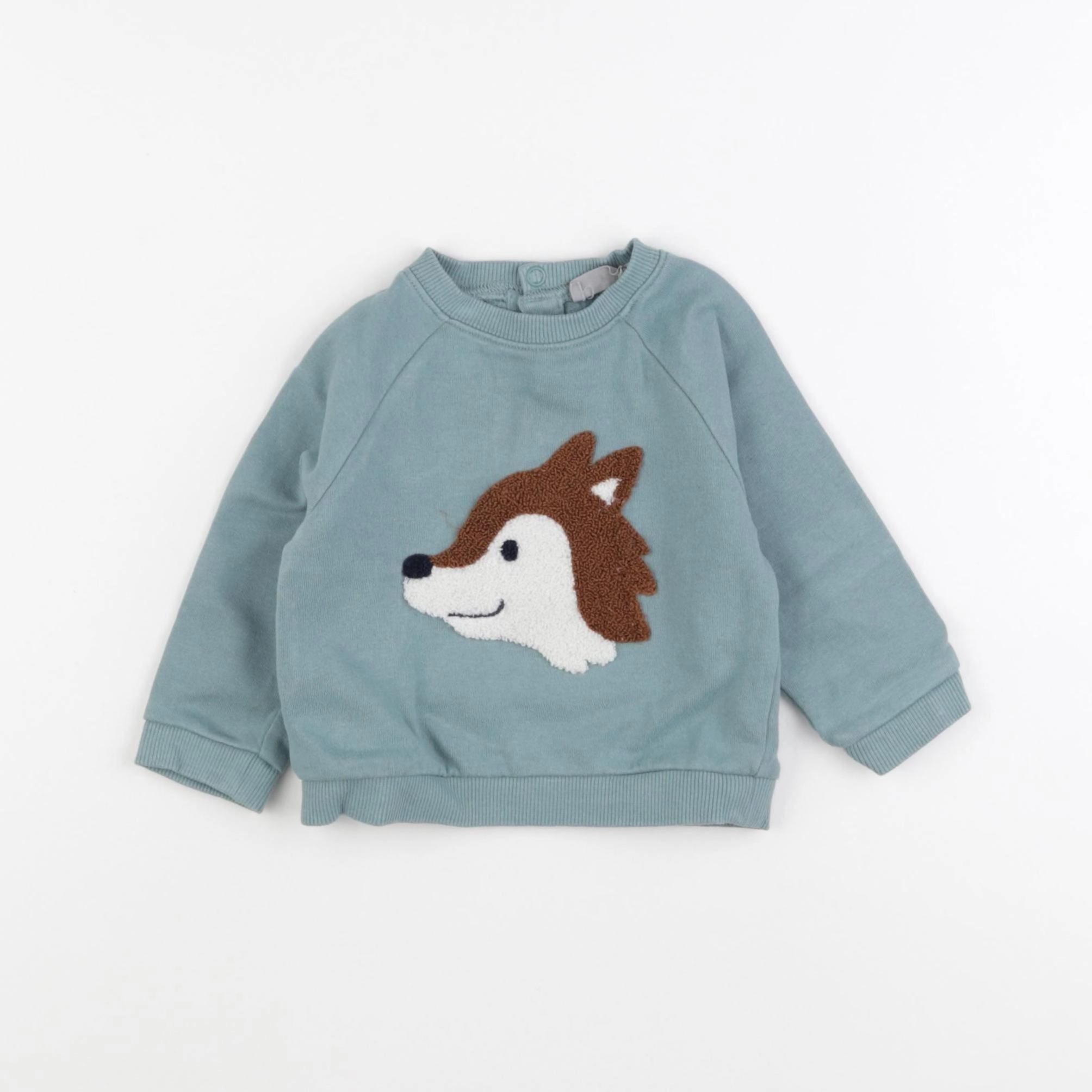 Boutchou - sweat bleu - 12 mois