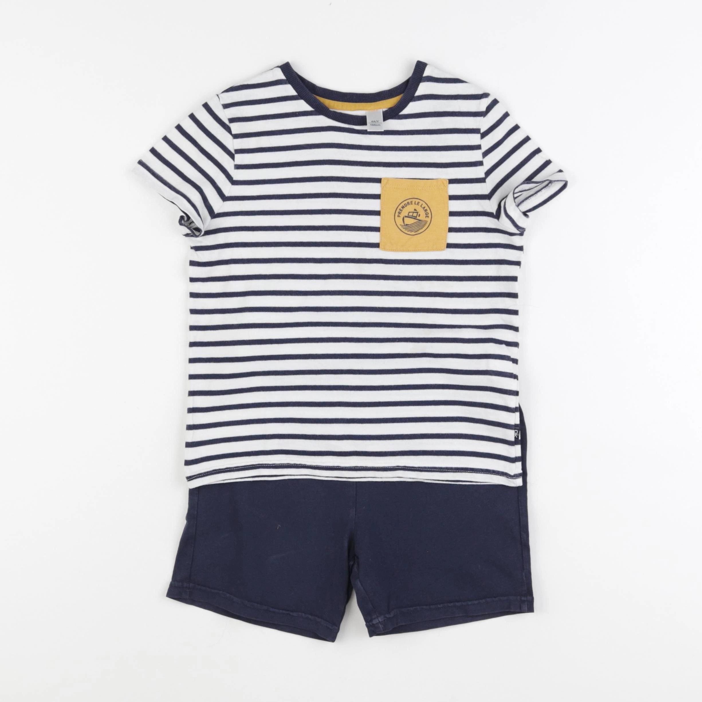 Okaidi - pyjama coton bleu - 4 ans