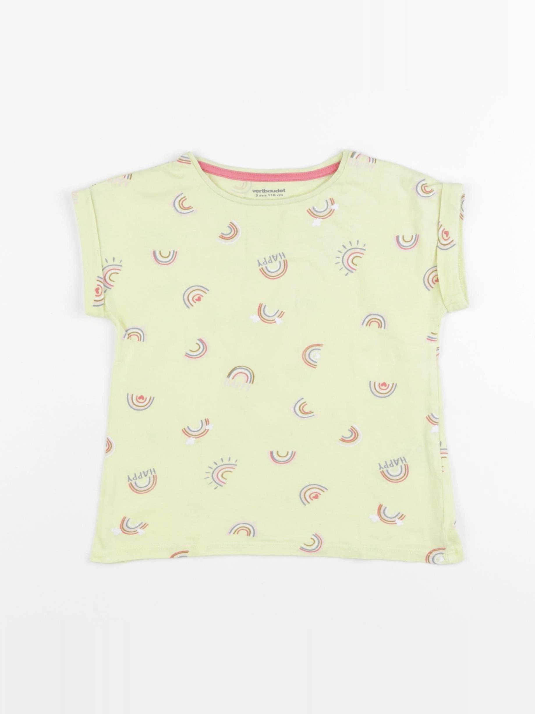 Vertbaudet - tee-shirt jaune - 5 ans