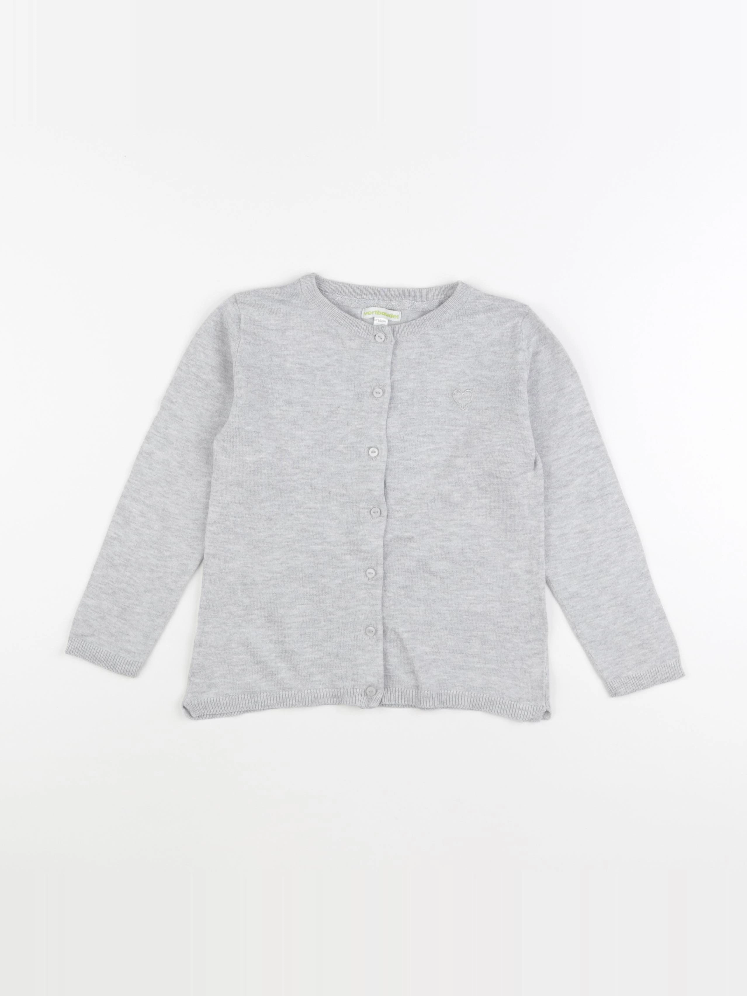 Vertbaudet - gilet gris - 6 ans