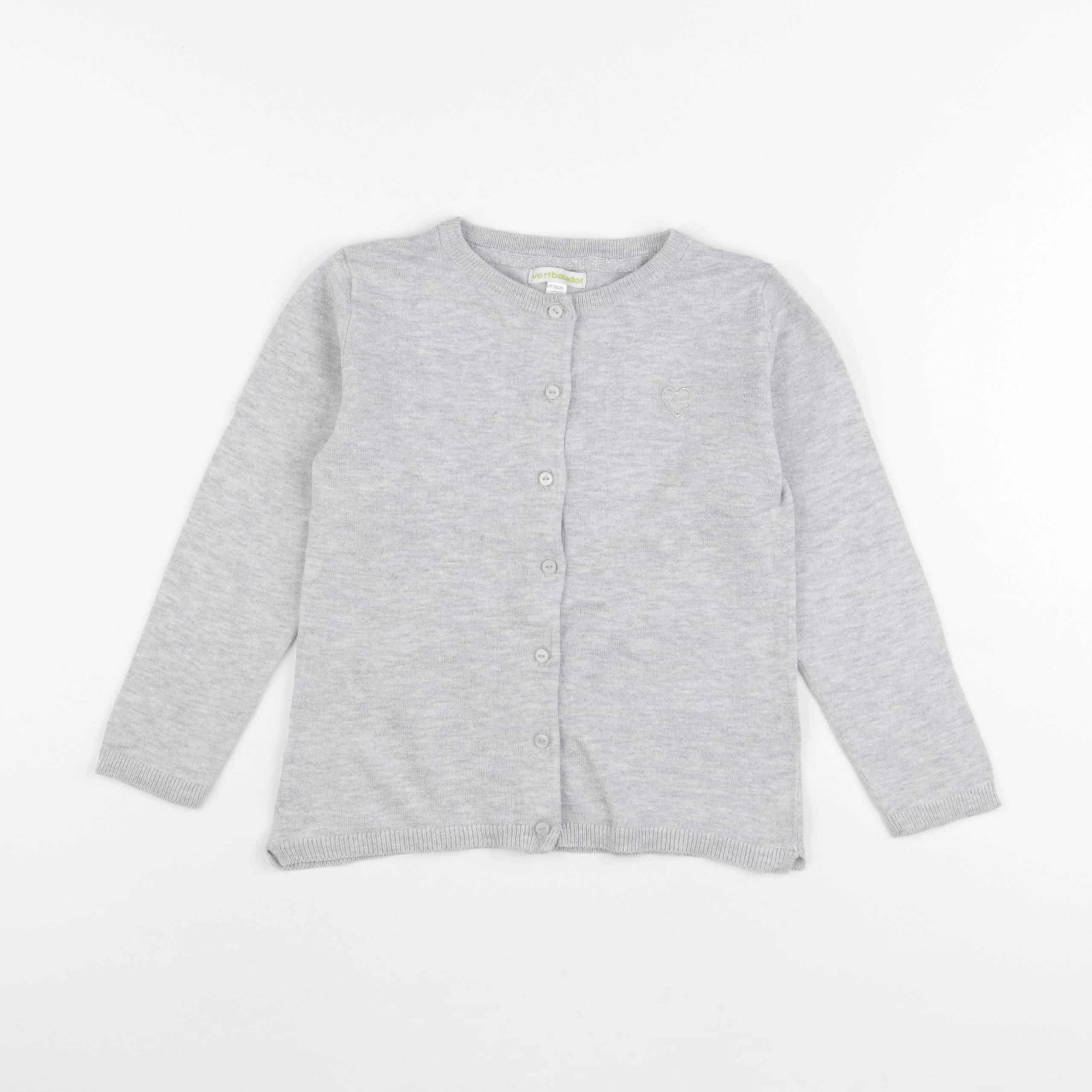 Vertbaudet - gilet gris - 6 ans