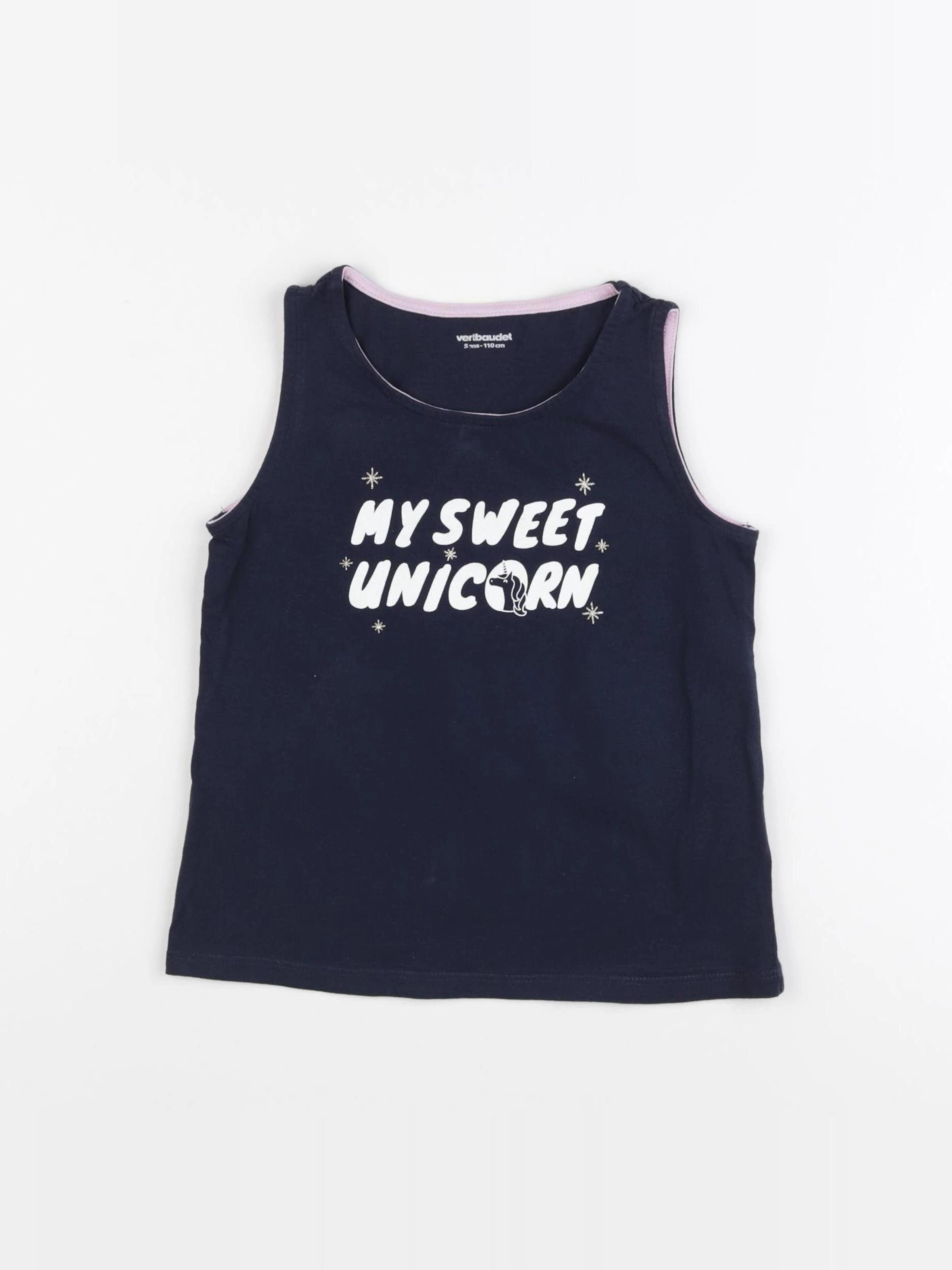 Vertbaudet - tee-shirt bleu - 5 ans