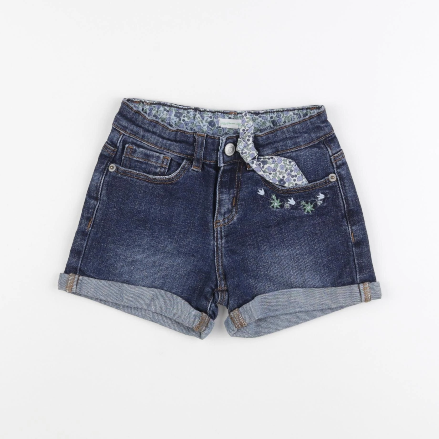 Vertbaudet - short bleu - 7 ans