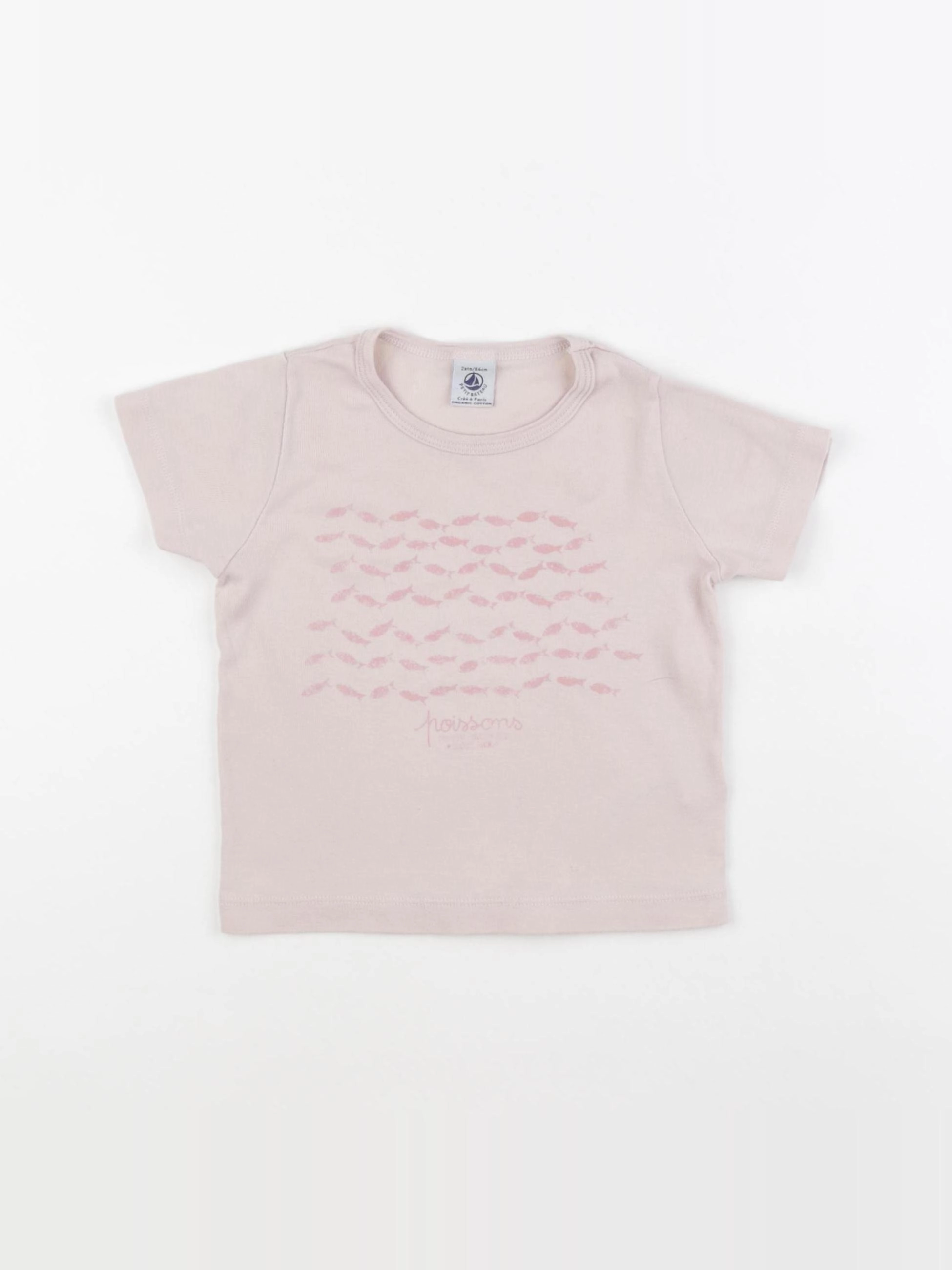 Petit Bateau - tee-shirt rose - 2 ans