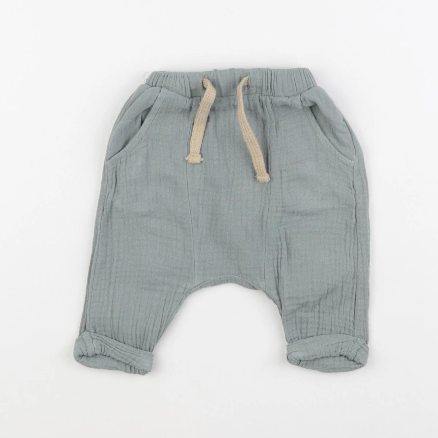 Vertbaudet - pantalon vert - 1 mois