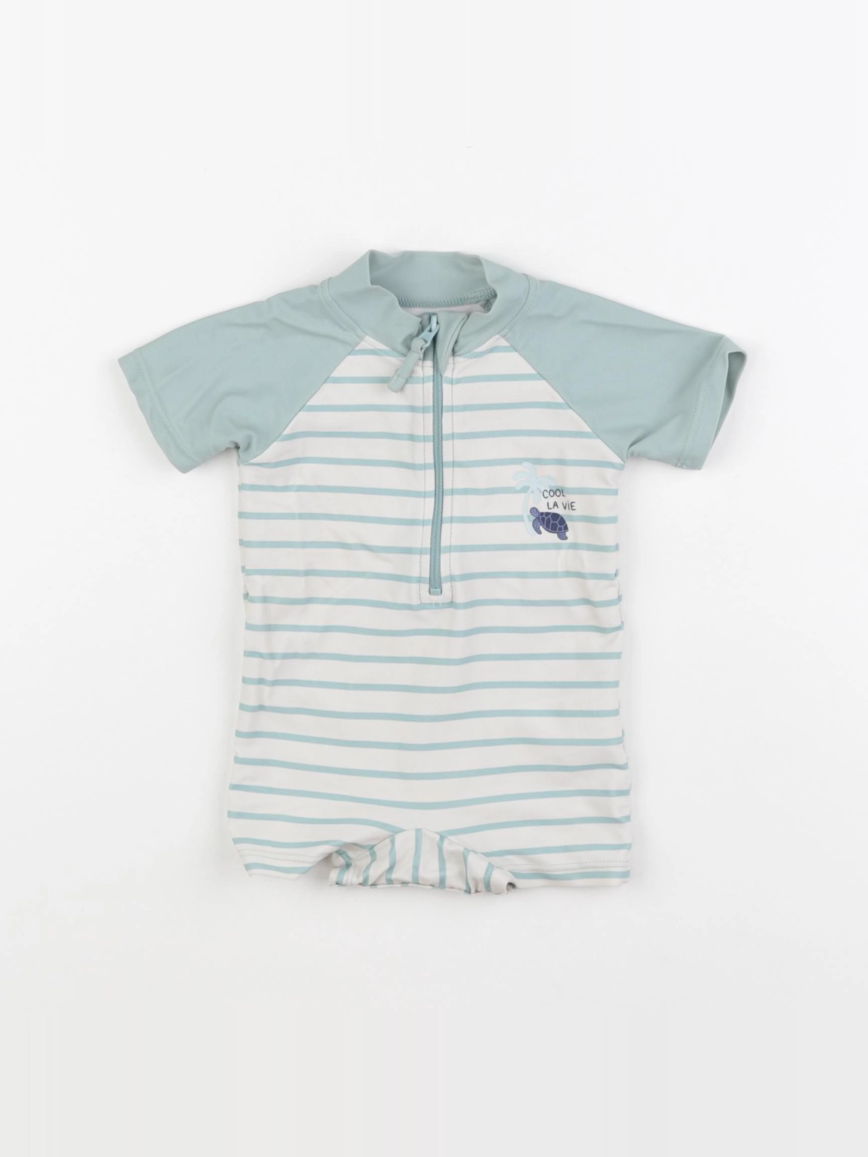 Vertbaudet - combi de bain bleu - 3 mois