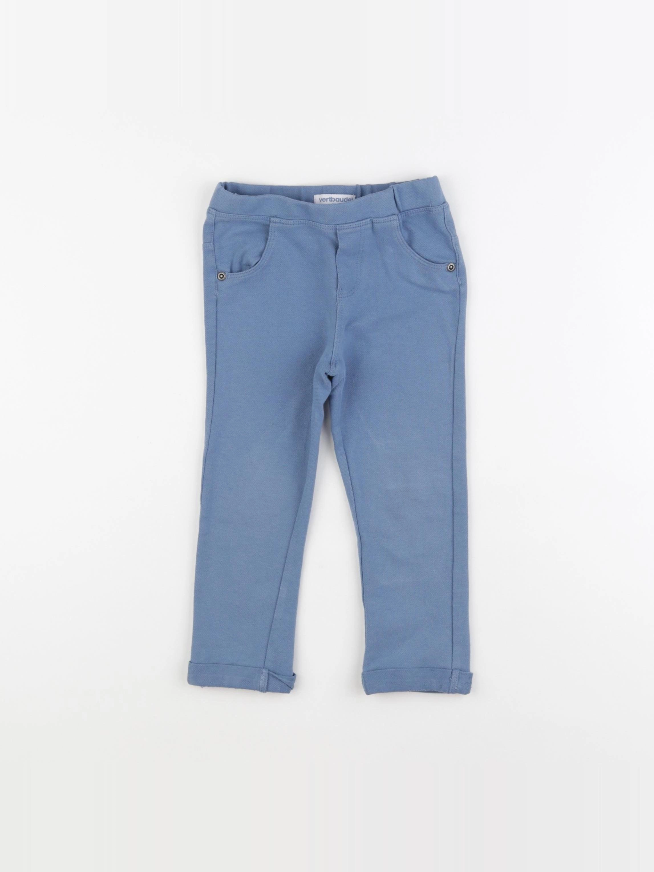 Vertbaudet - jegging bleu - 36 mois
