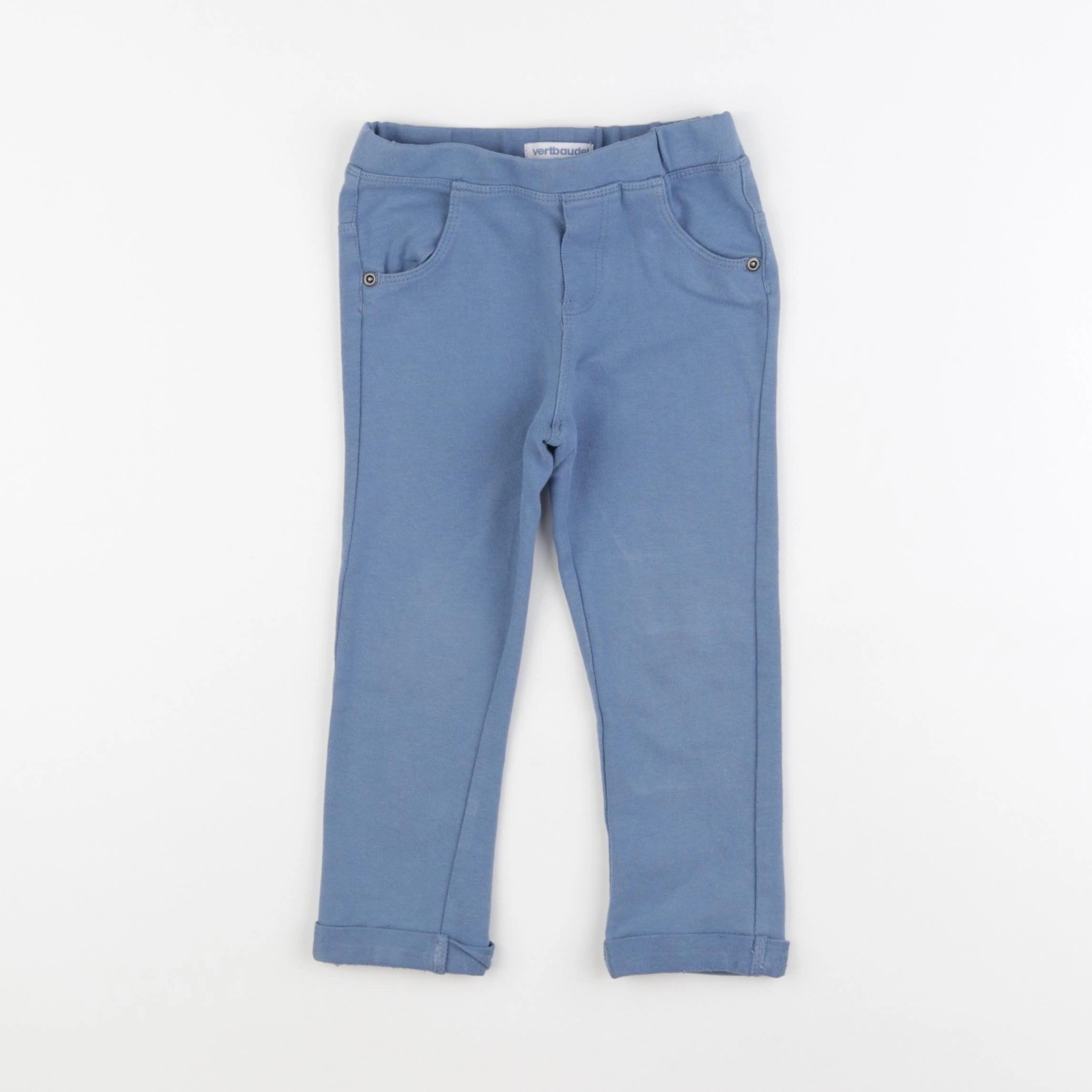 Vertbaudet - jegging bleu - 36 mois