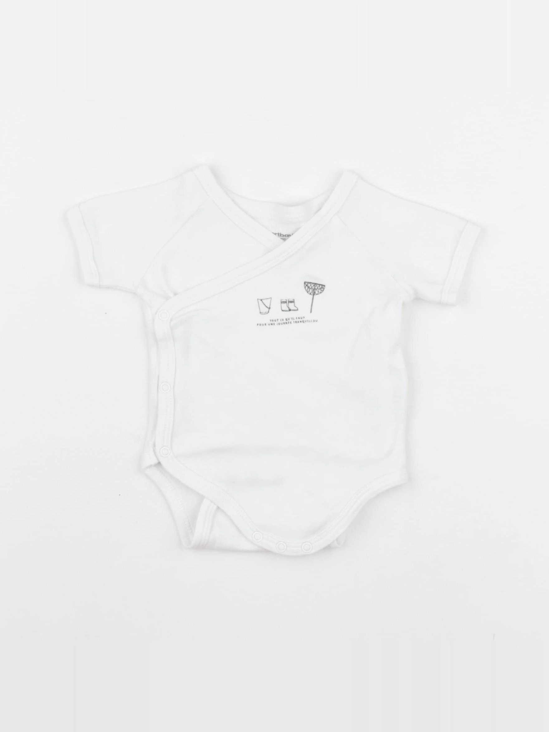 Vertbaudet - body blanc - 3 mois