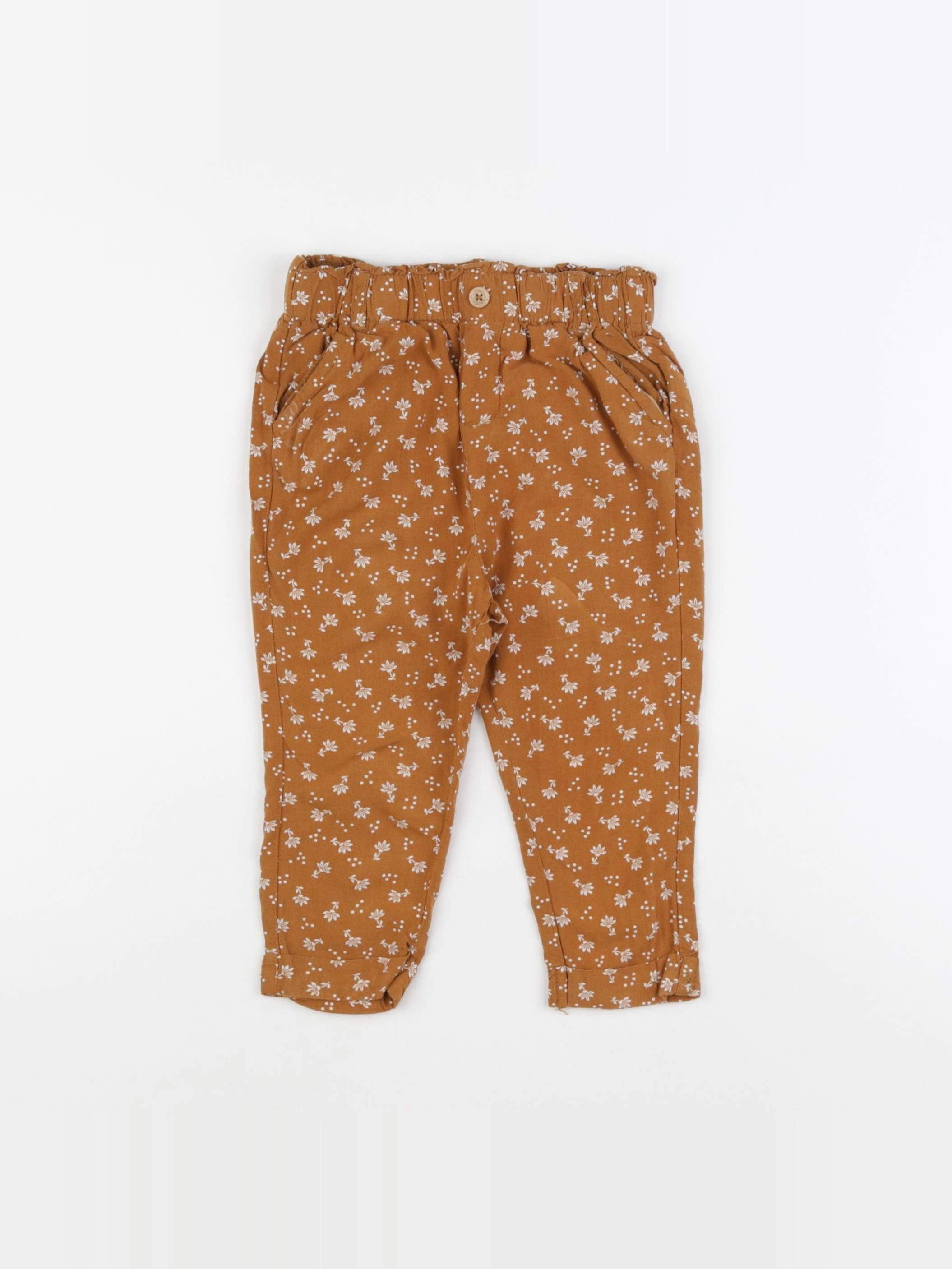 Vertbaudet - pantalon jaune - 24 mois