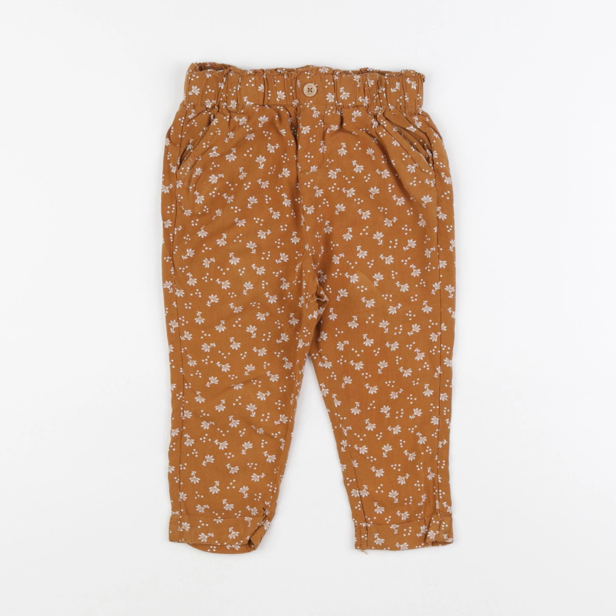 Vertbaudet - pantalon jaune - 24 mois