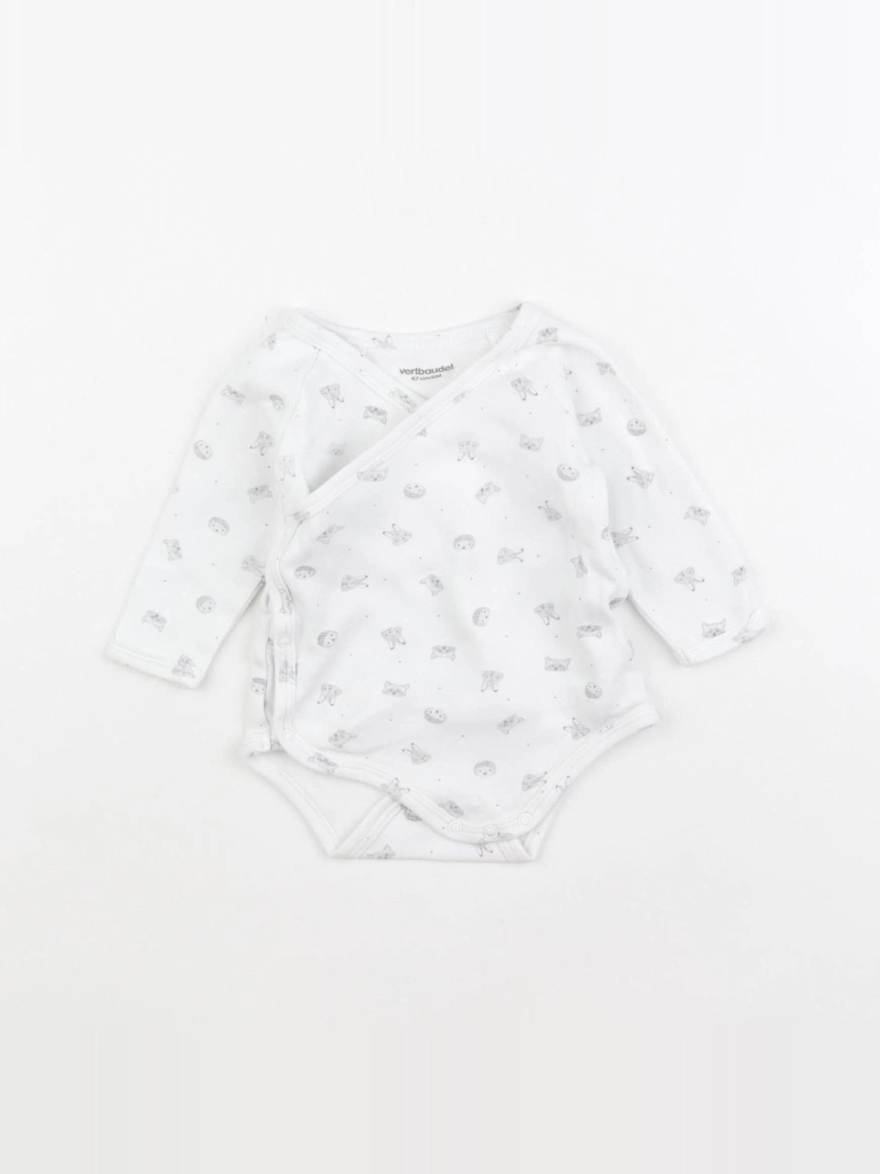 Vertbaudet - body blanc - 6 mois