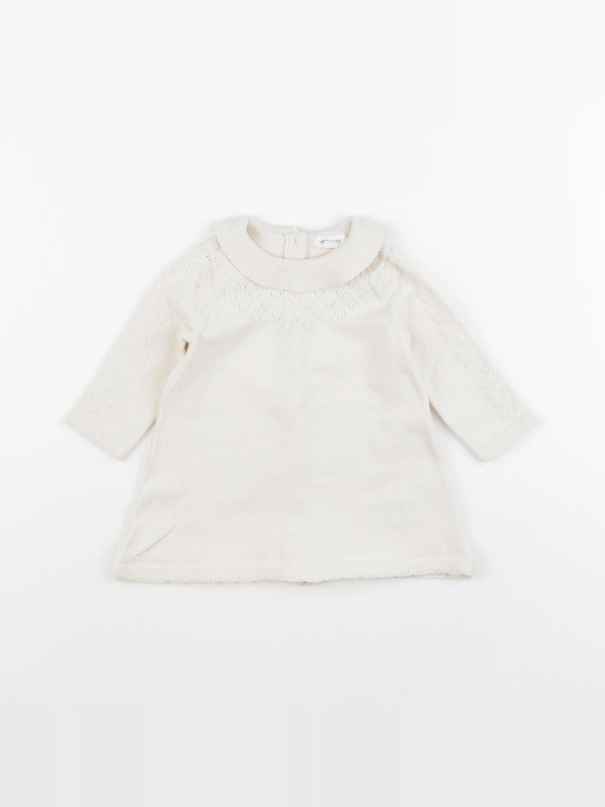 Vertbaudet - robe beige - 3 mois