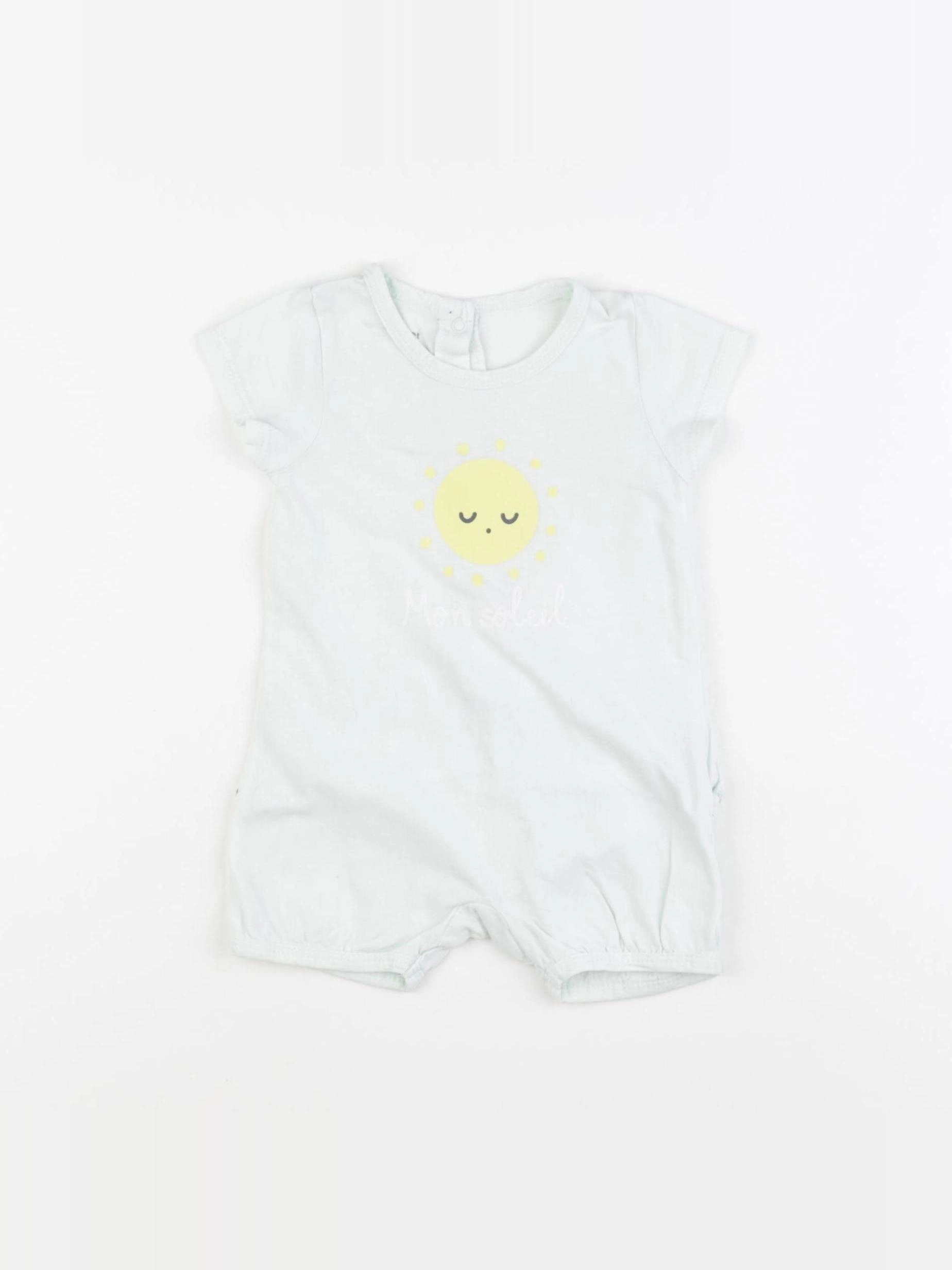 Vertbaudet - pyjama coton bleu - 3 mois