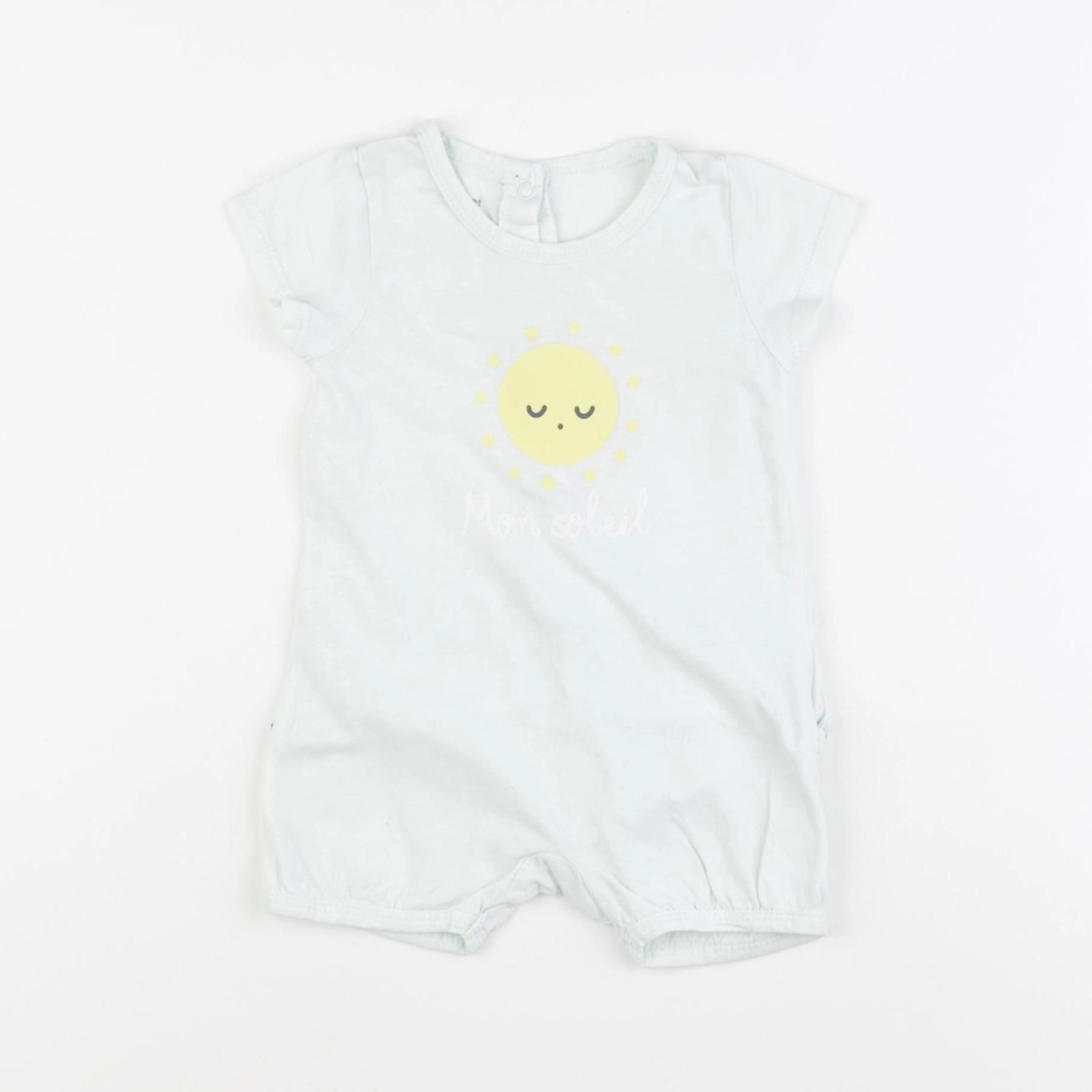 Vertbaudet - pyjama coton bleu - 3 mois