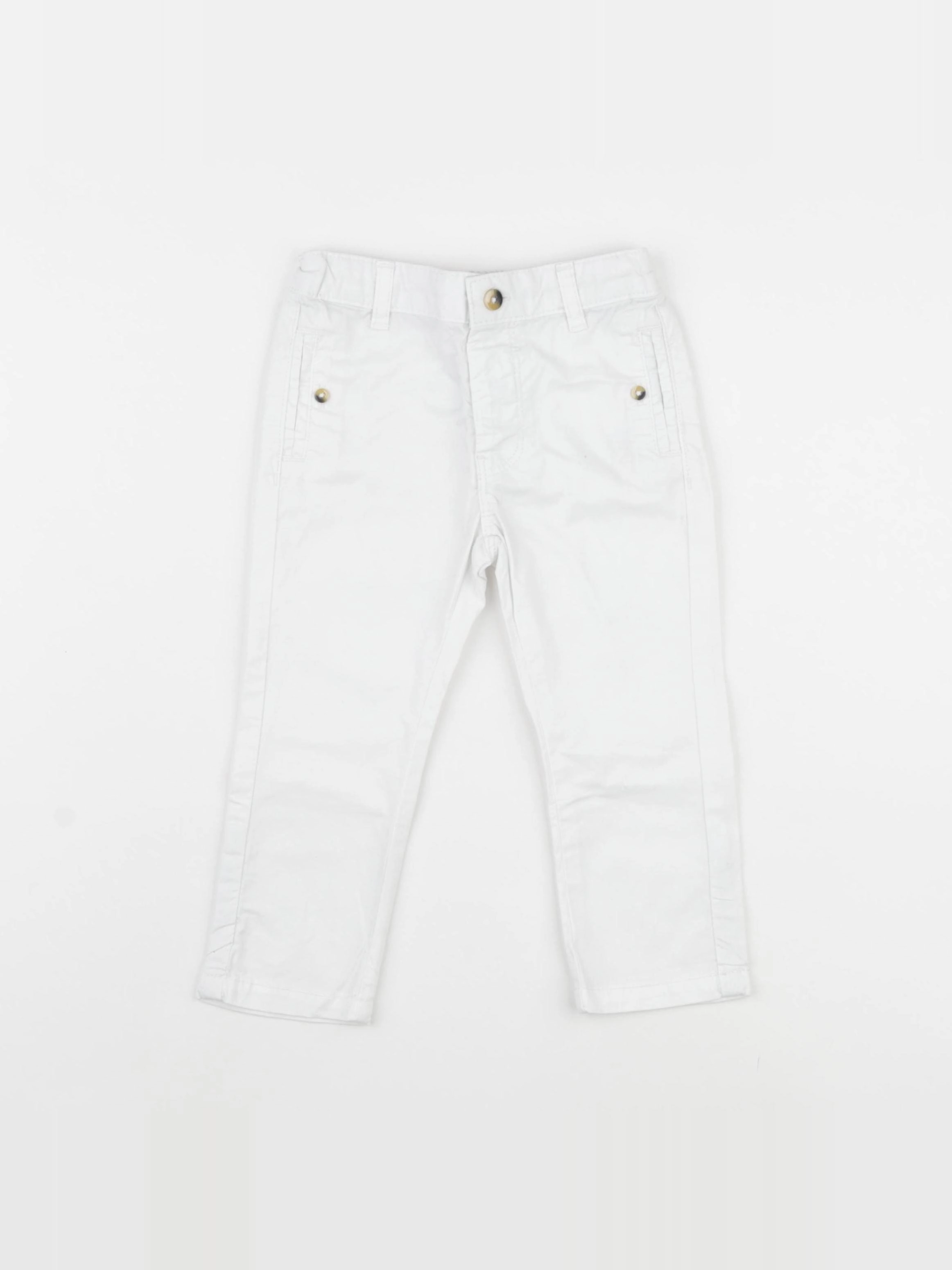 Vertbaudet - pantalon blanc - 12 mois