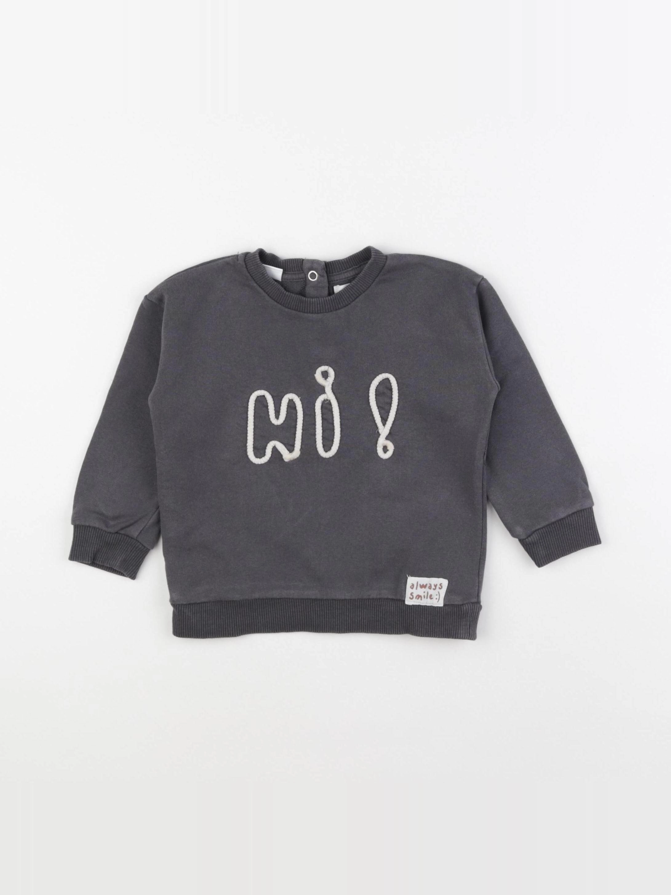Mango - sweat gris - 12/18 mois