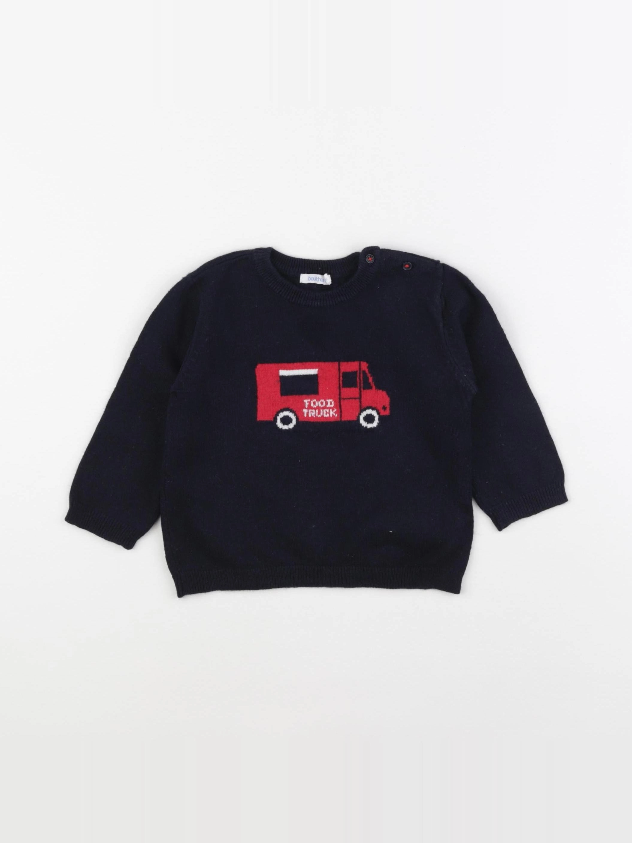 Boutchou - pull noir - 18 mois