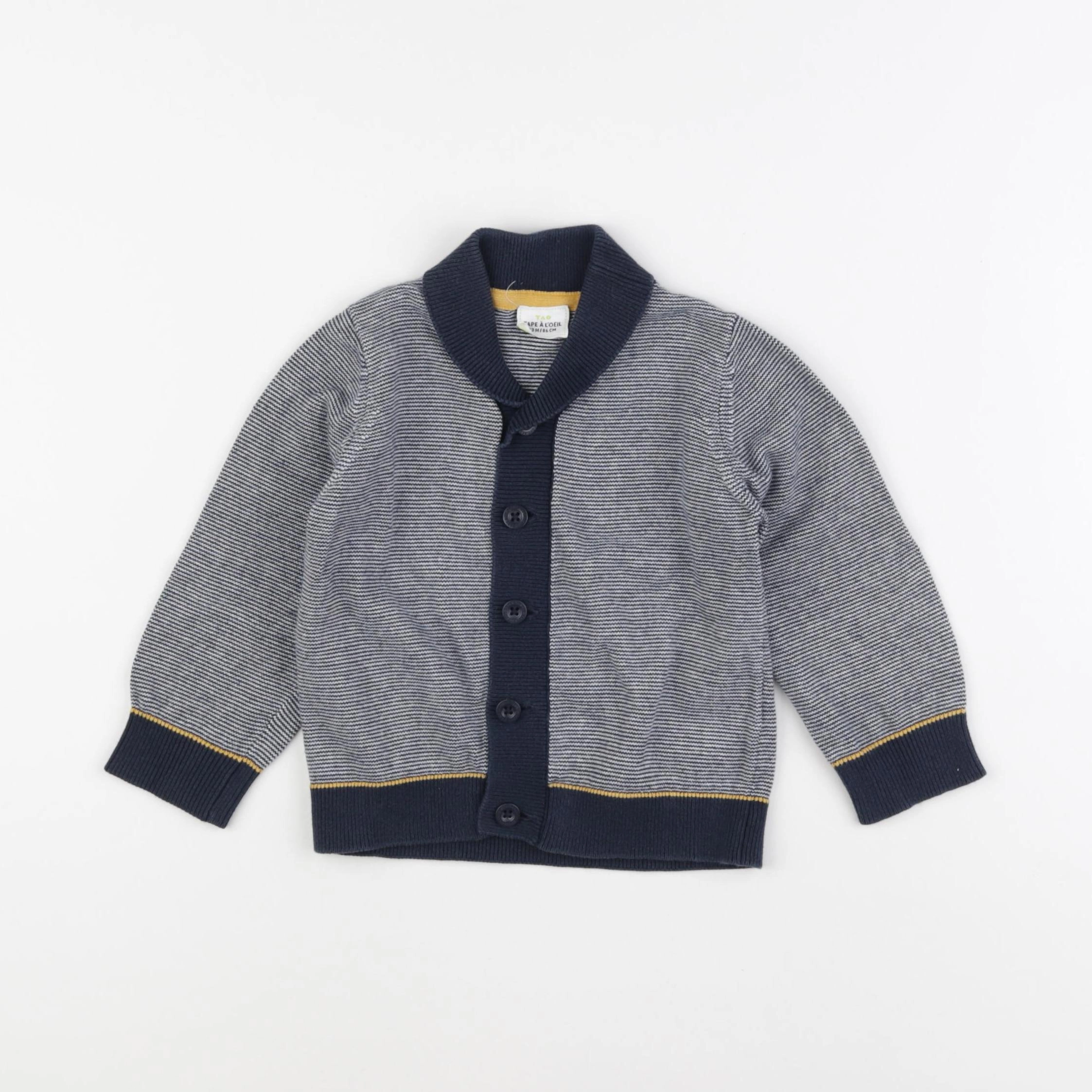 Tape à l'oeil - gilet blanc, bleu - 24 mois