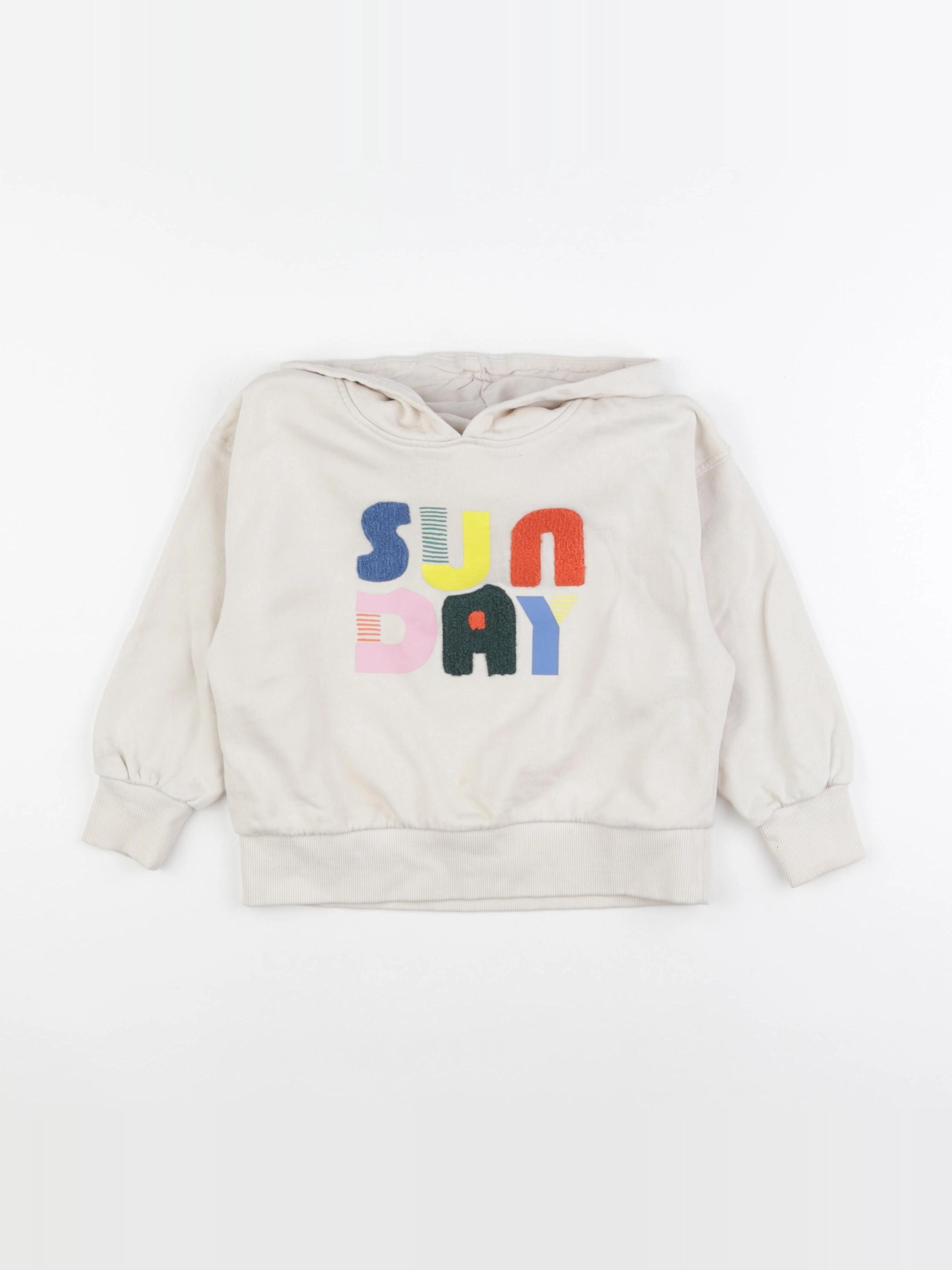 Monoprix - sweat beige - 6 ans