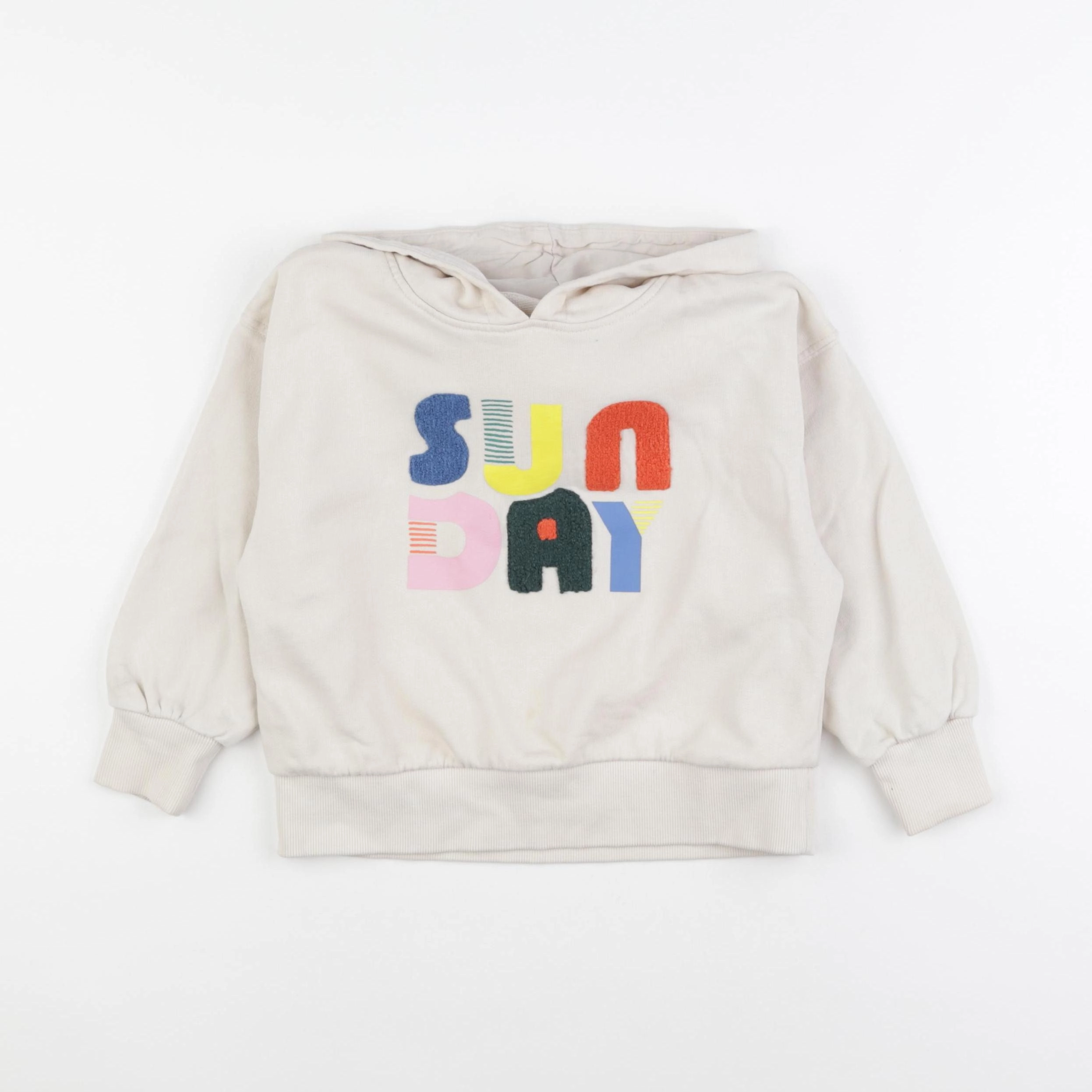 Monoprix - sweat beige - 6 ans