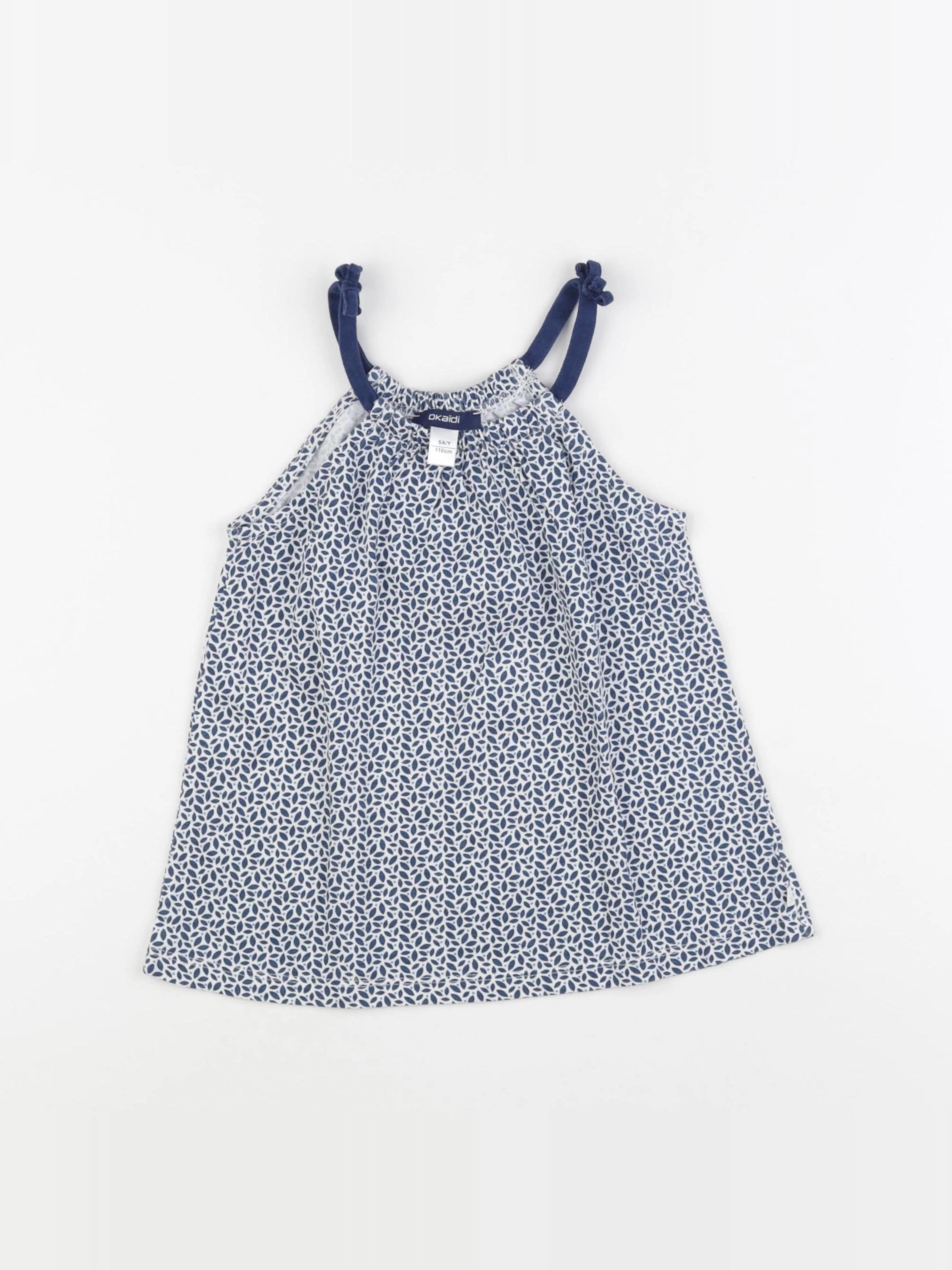 Okaidi - débardeur blanc, bleu - 5 ans
