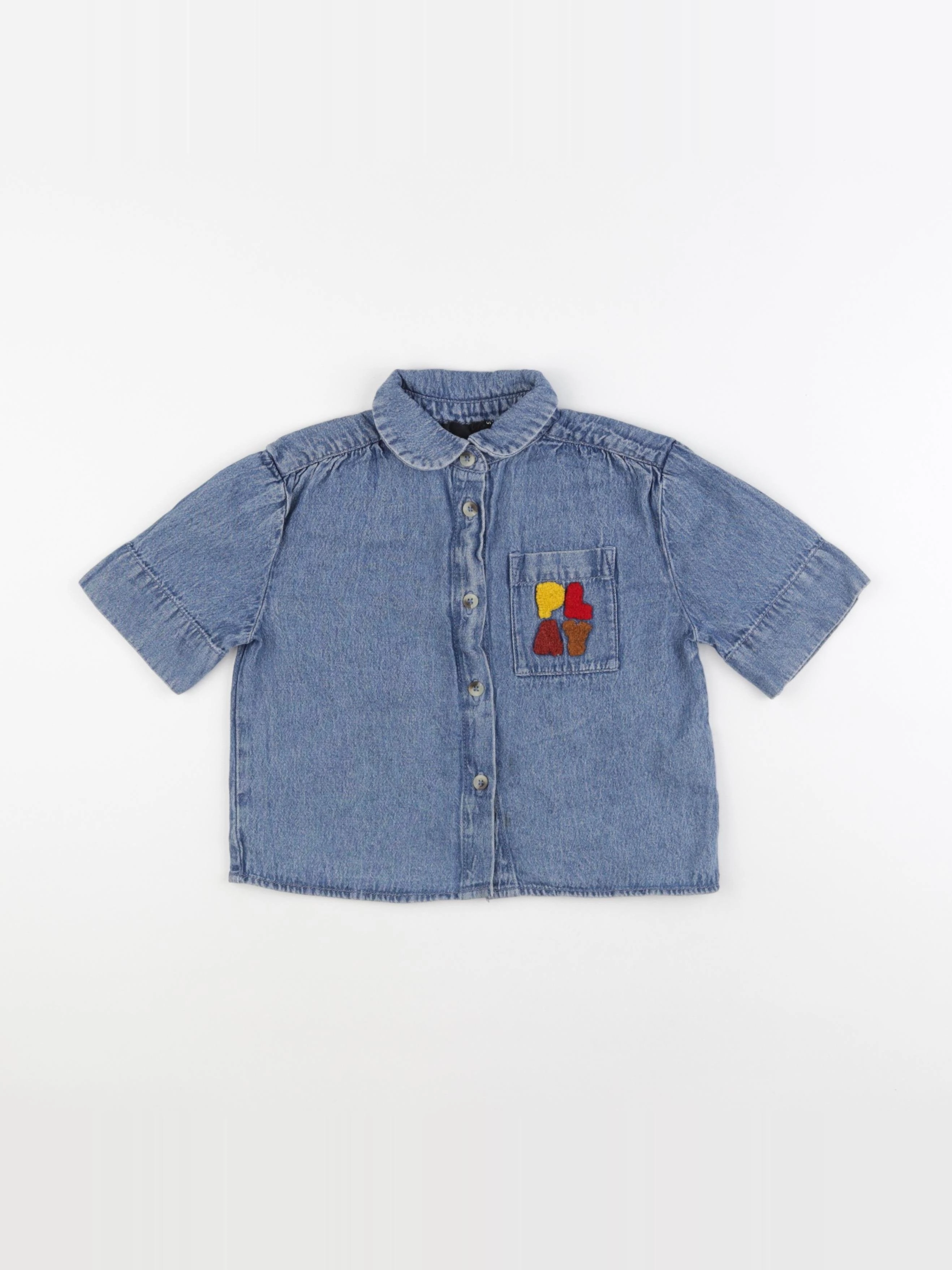 Monoprix - blouse bleu - 5 ans