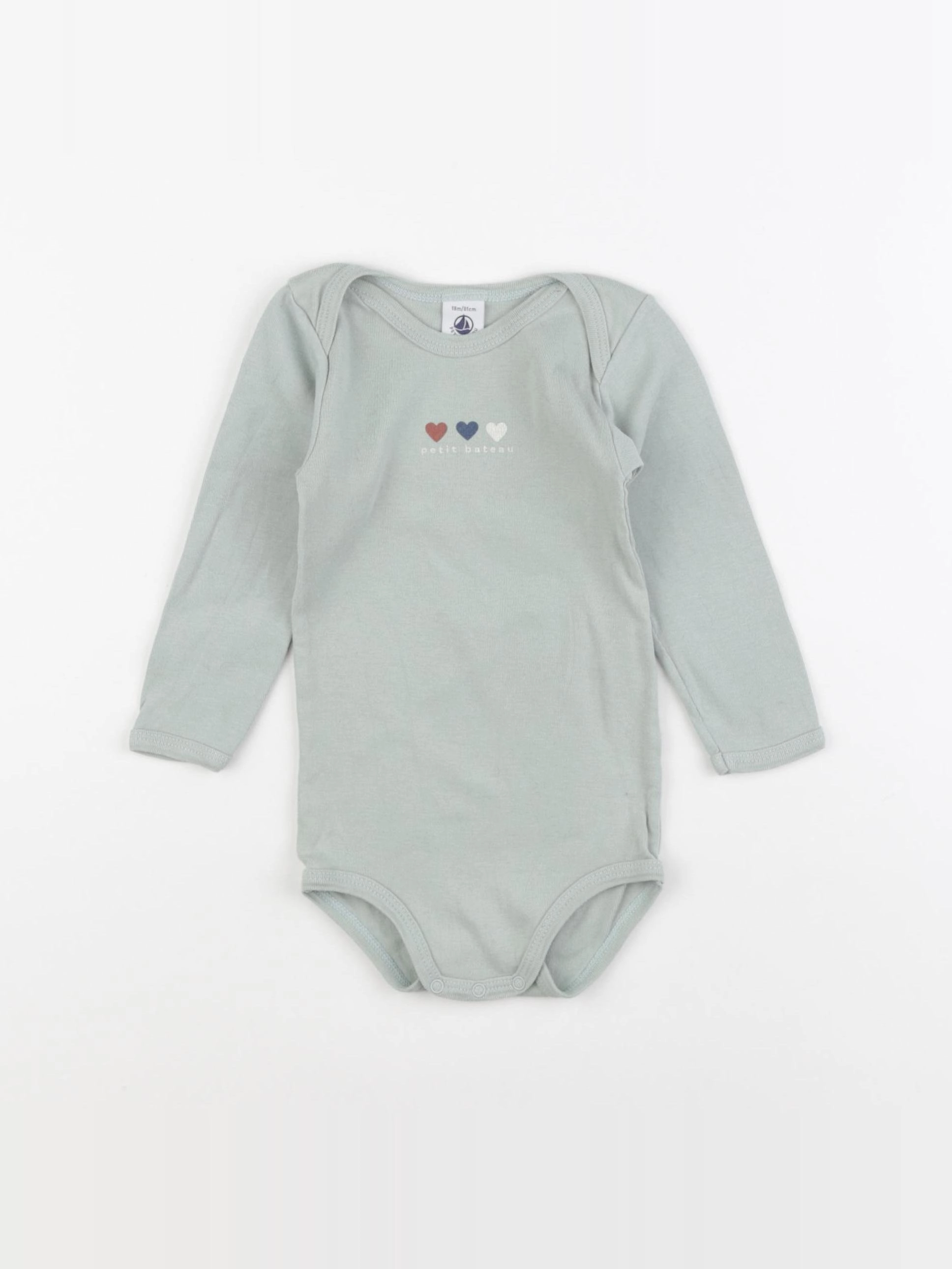 Petit Bateau - body bleu - 18 mois