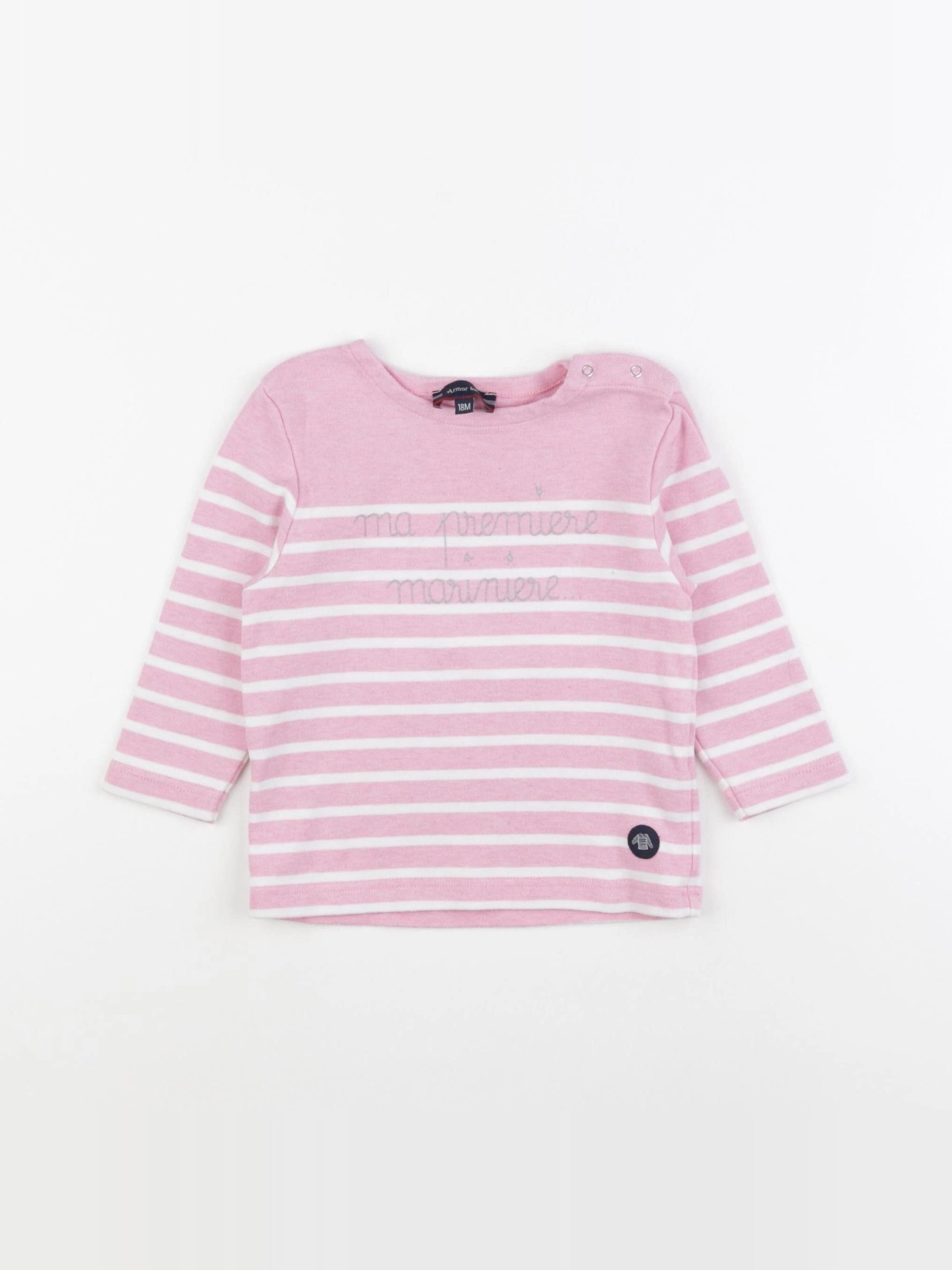 Armor Lux - tee-shirt rose - 18 mois