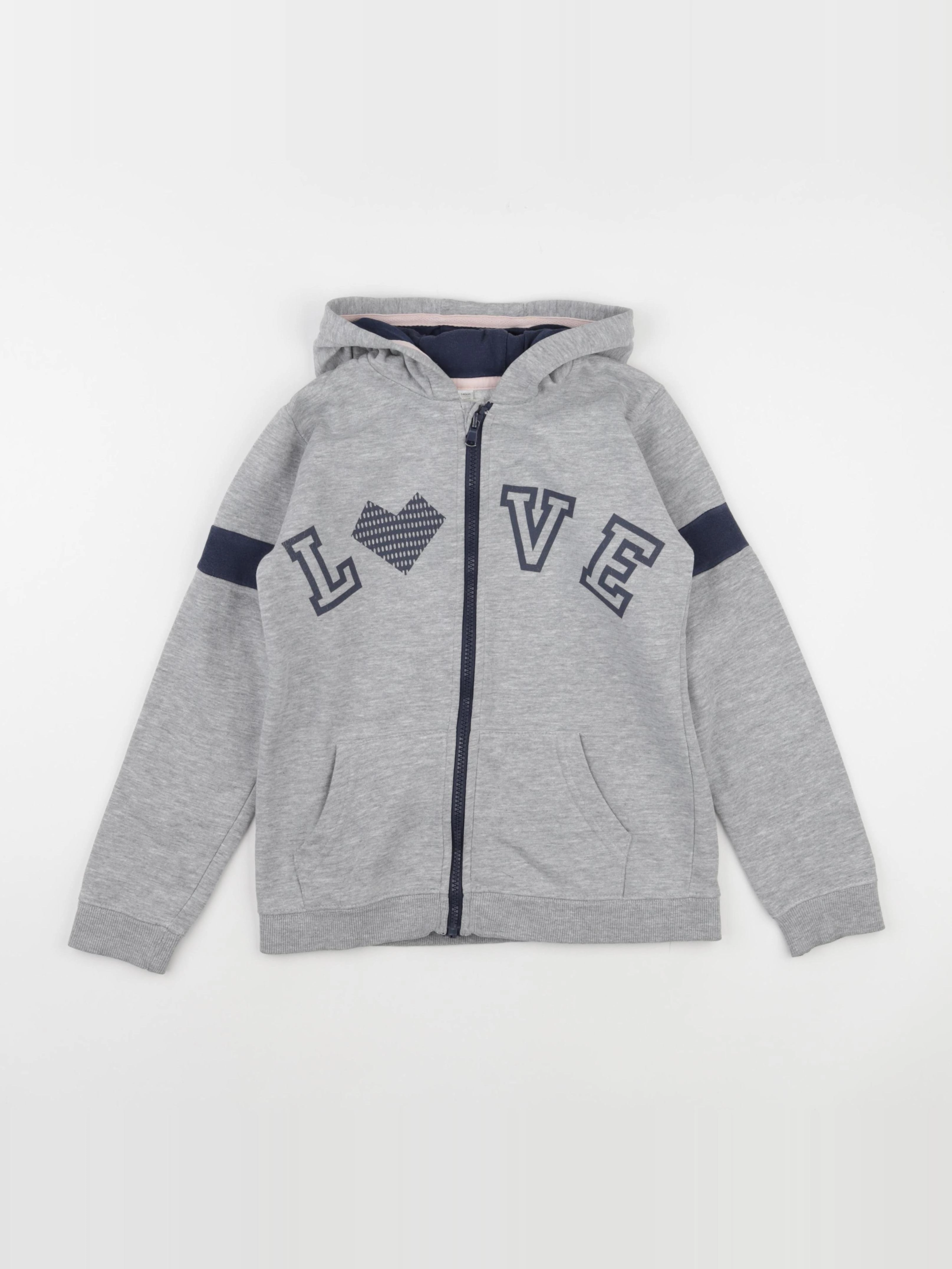 Vertbaudet - sweat gris - 10 ans