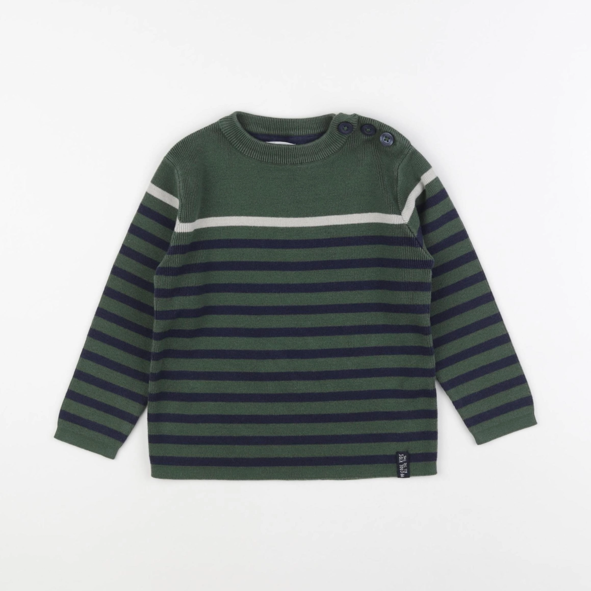 Vertbaudet - pull vert - 4 ans