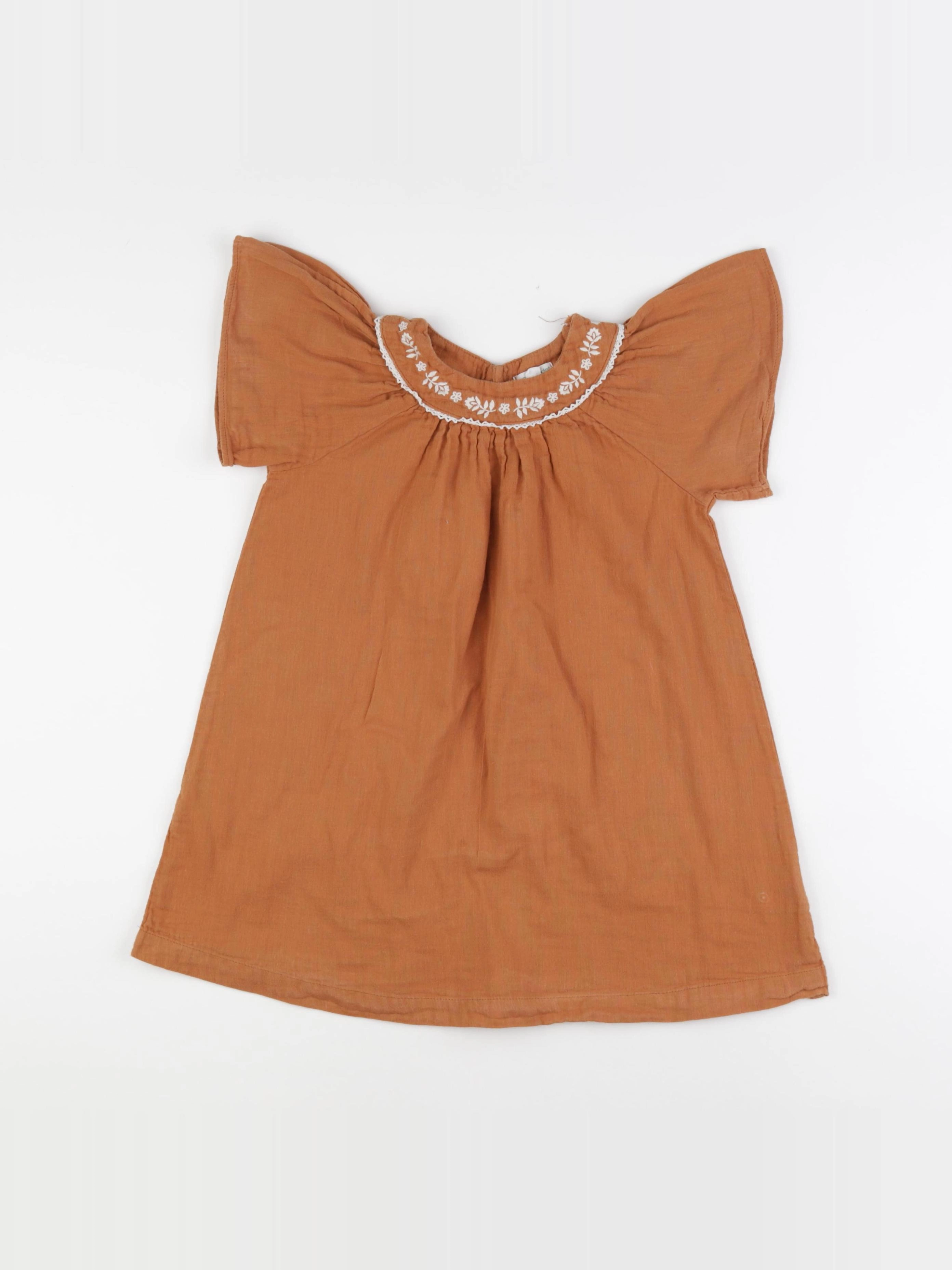 Vertbaudet - robe orange - 6 ans
