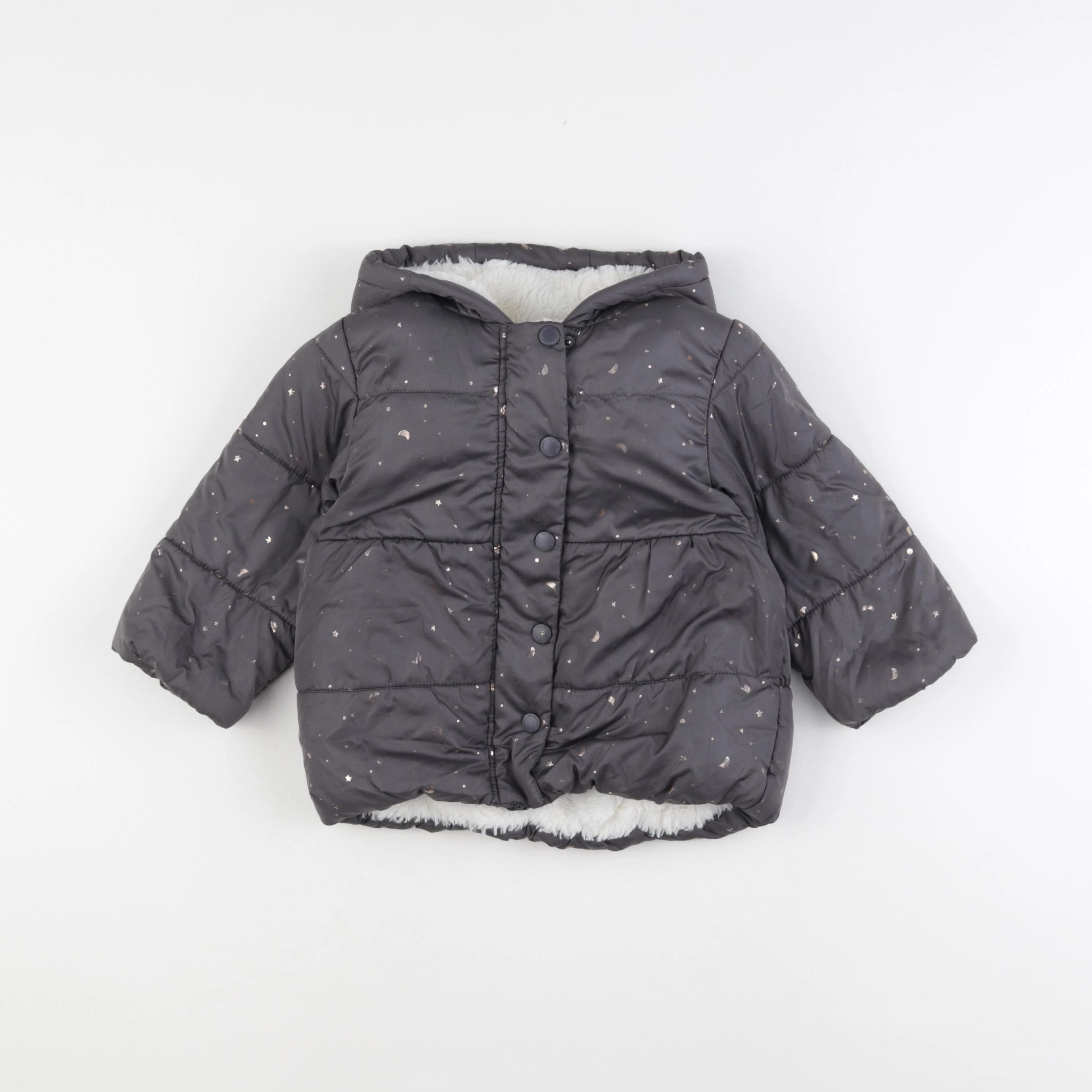 Vertbaudet - doudoune gris - 2 ans