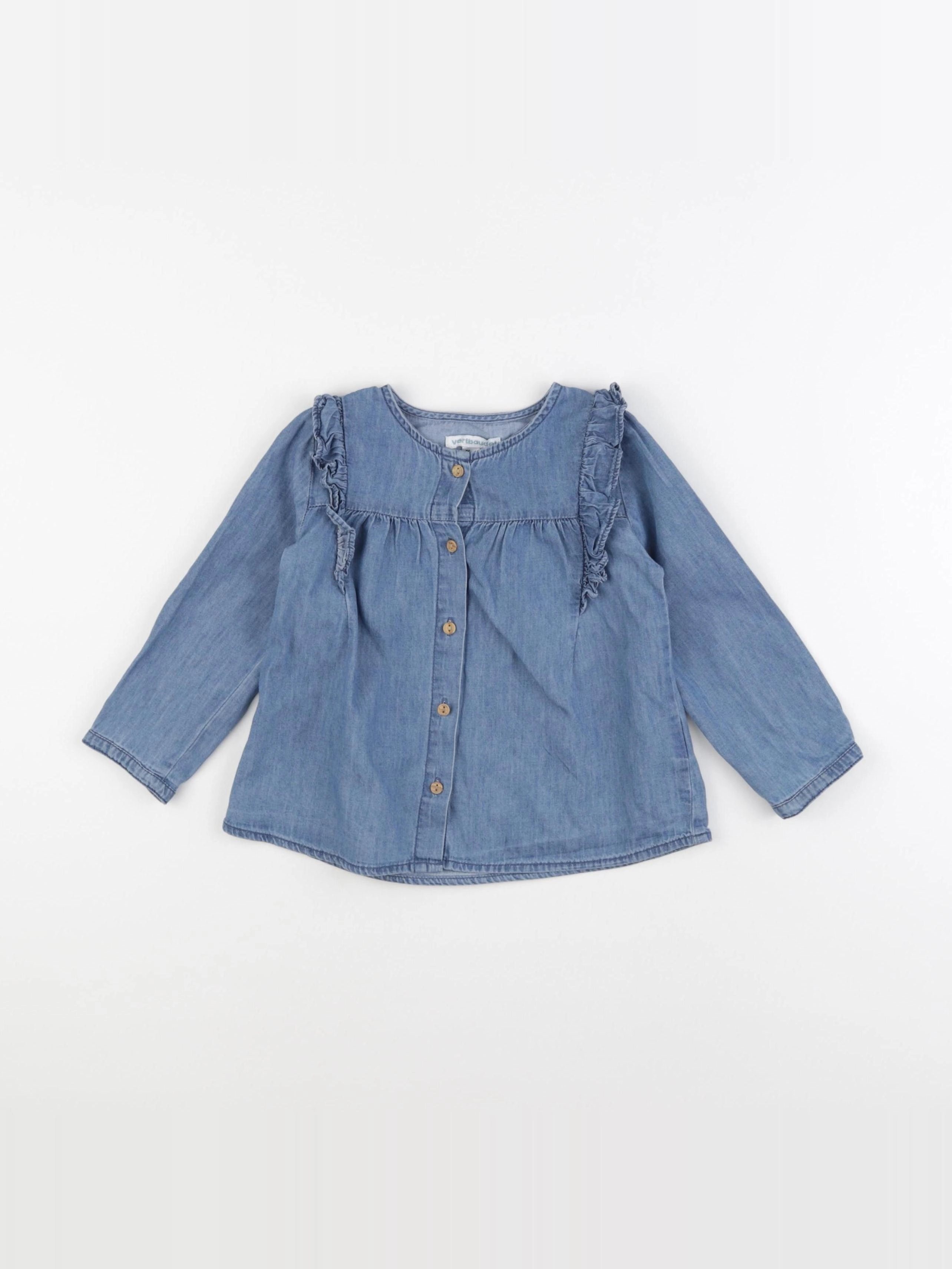Vertbaudet - blouse bleu - 2 ans