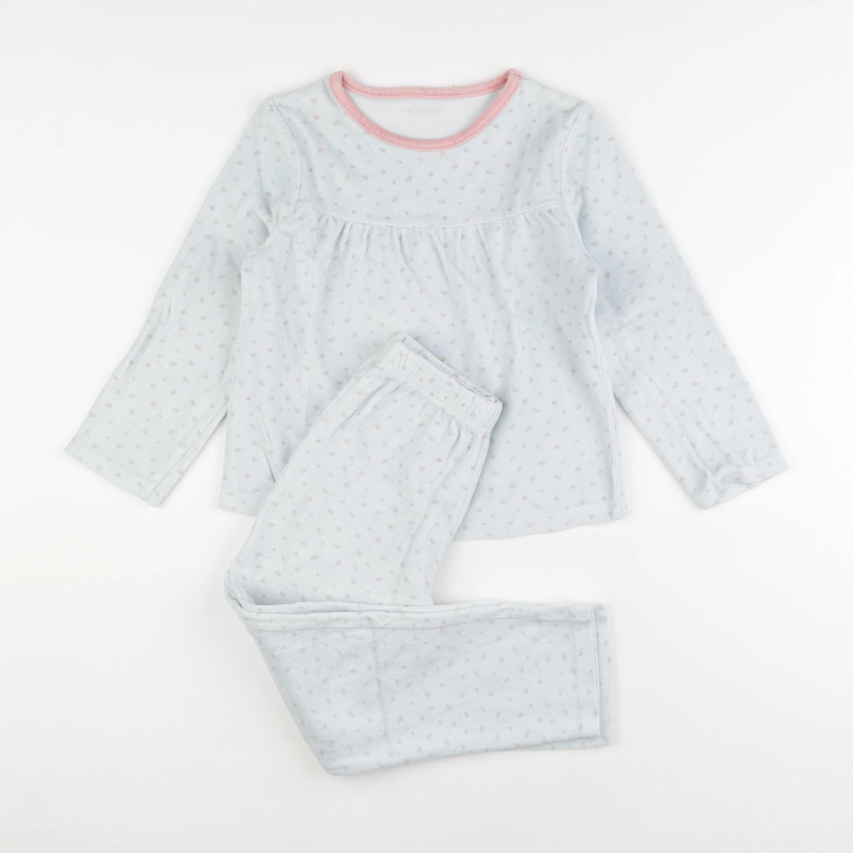 Vertbaudet - pyjama velours bleu - 8 ans