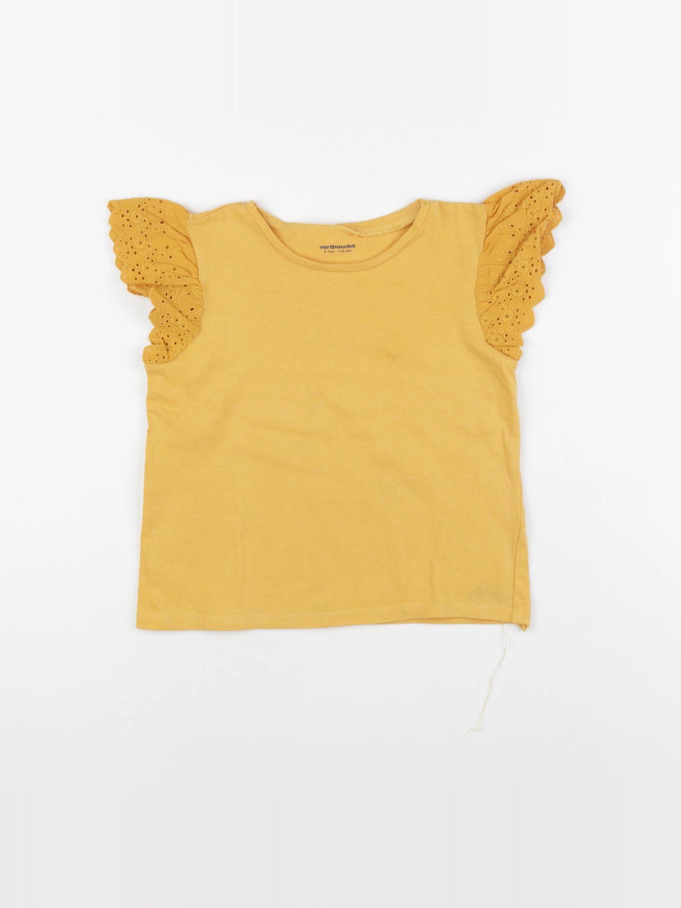 Vertbaudet - tee-shirt jaune - 5 ans