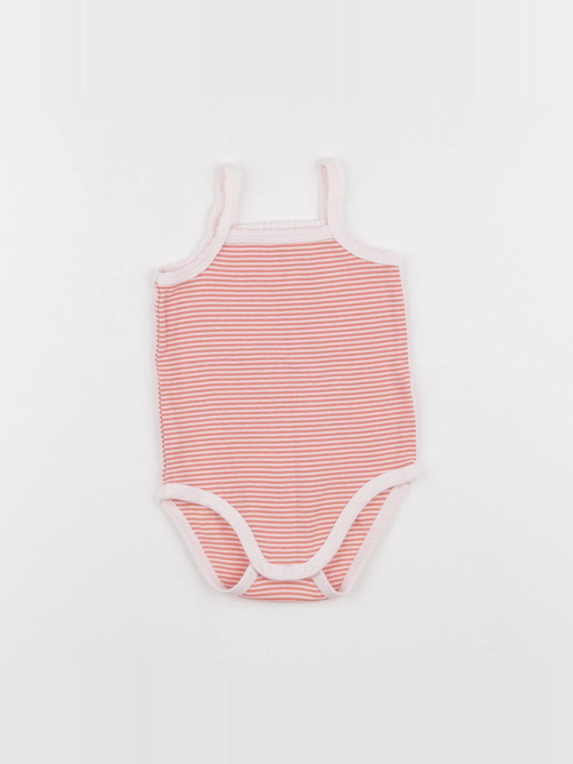 Vertbaudet - body rose - 12 mois