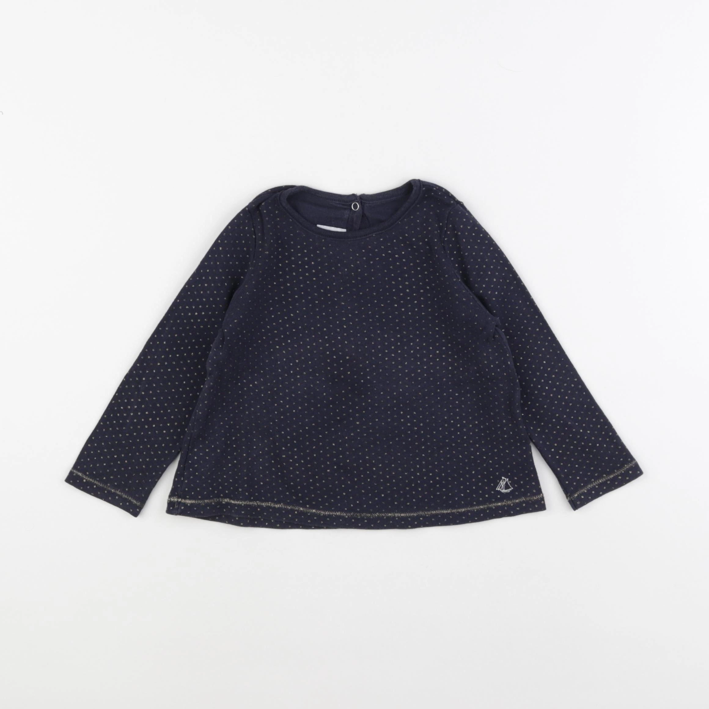 Petit Bateau - tee-shirt bleu - 24 mois