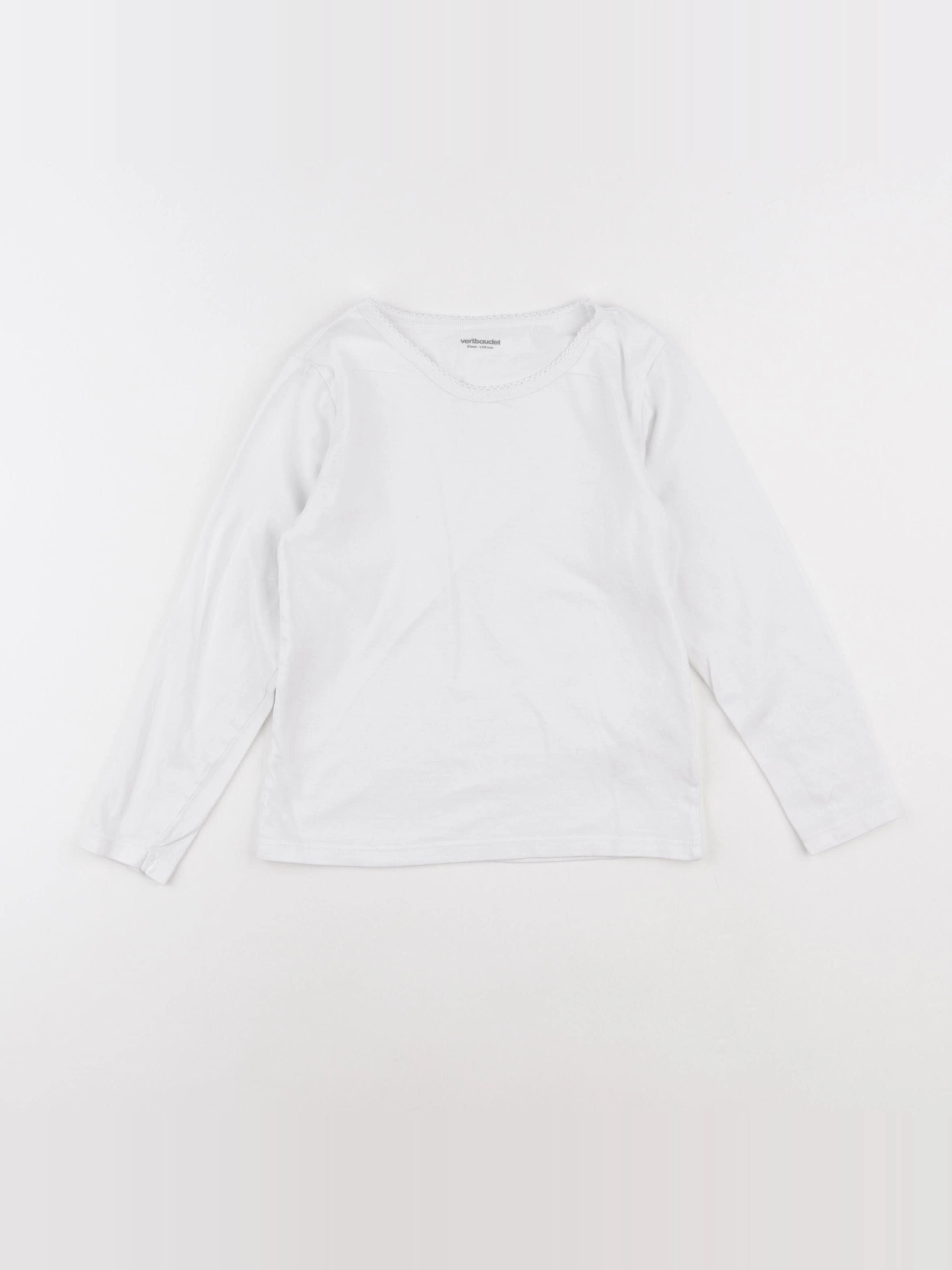 Vertbaudet - tee-shirt blanc - 8 ans