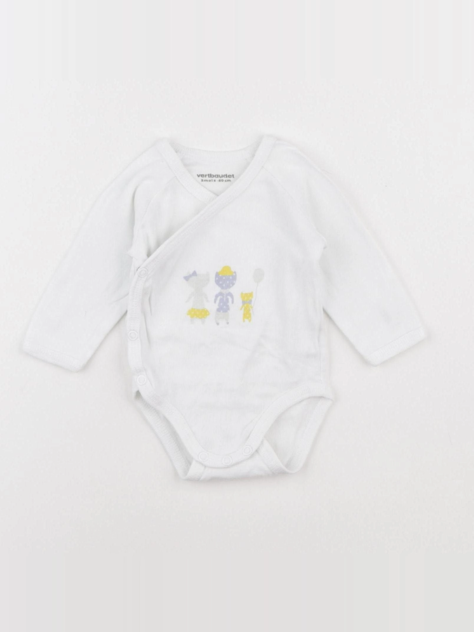Vertbaudet - body blanc - 3 mois