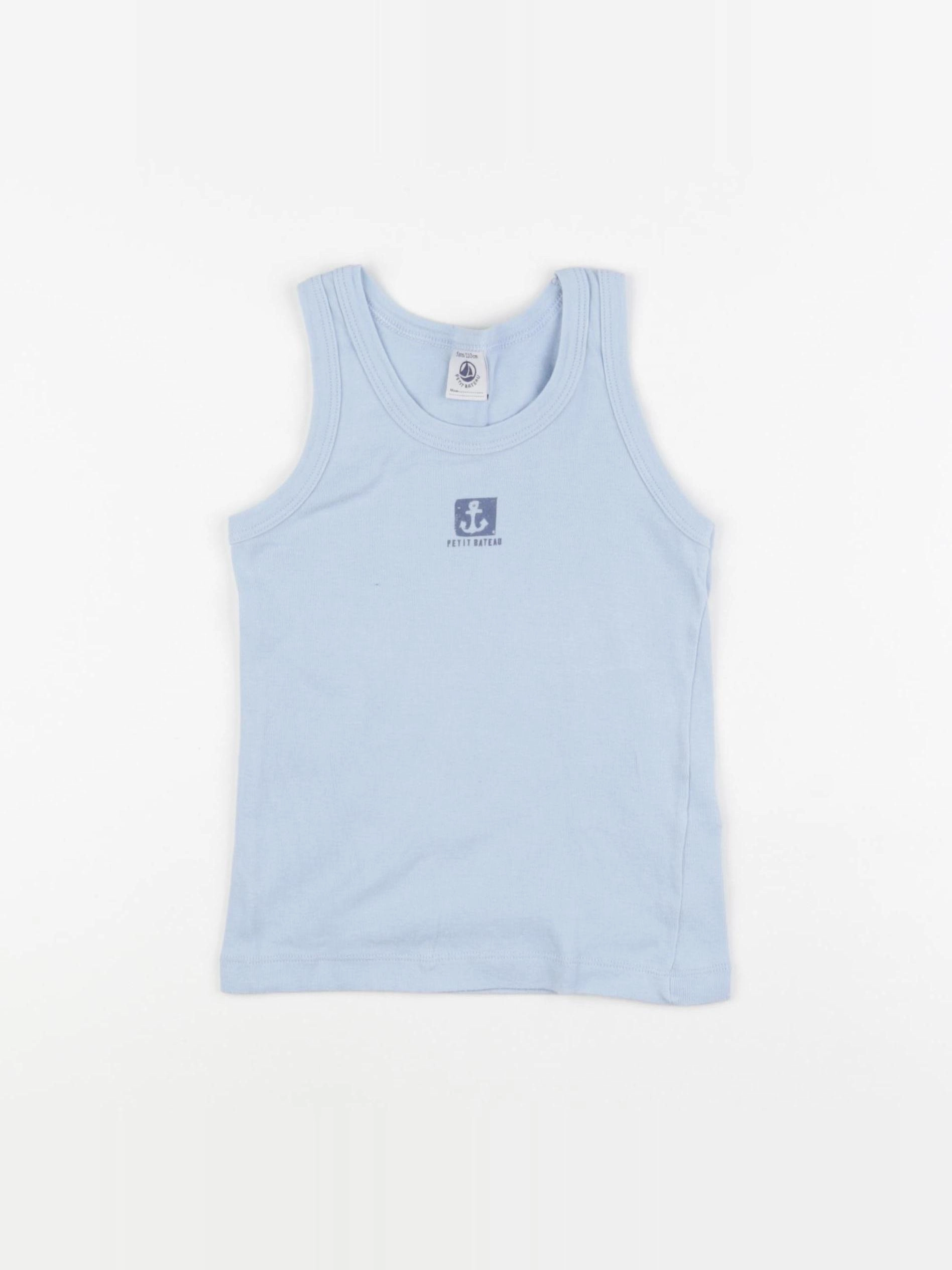 Petit Bateau - débardeur bleu - 5 ans