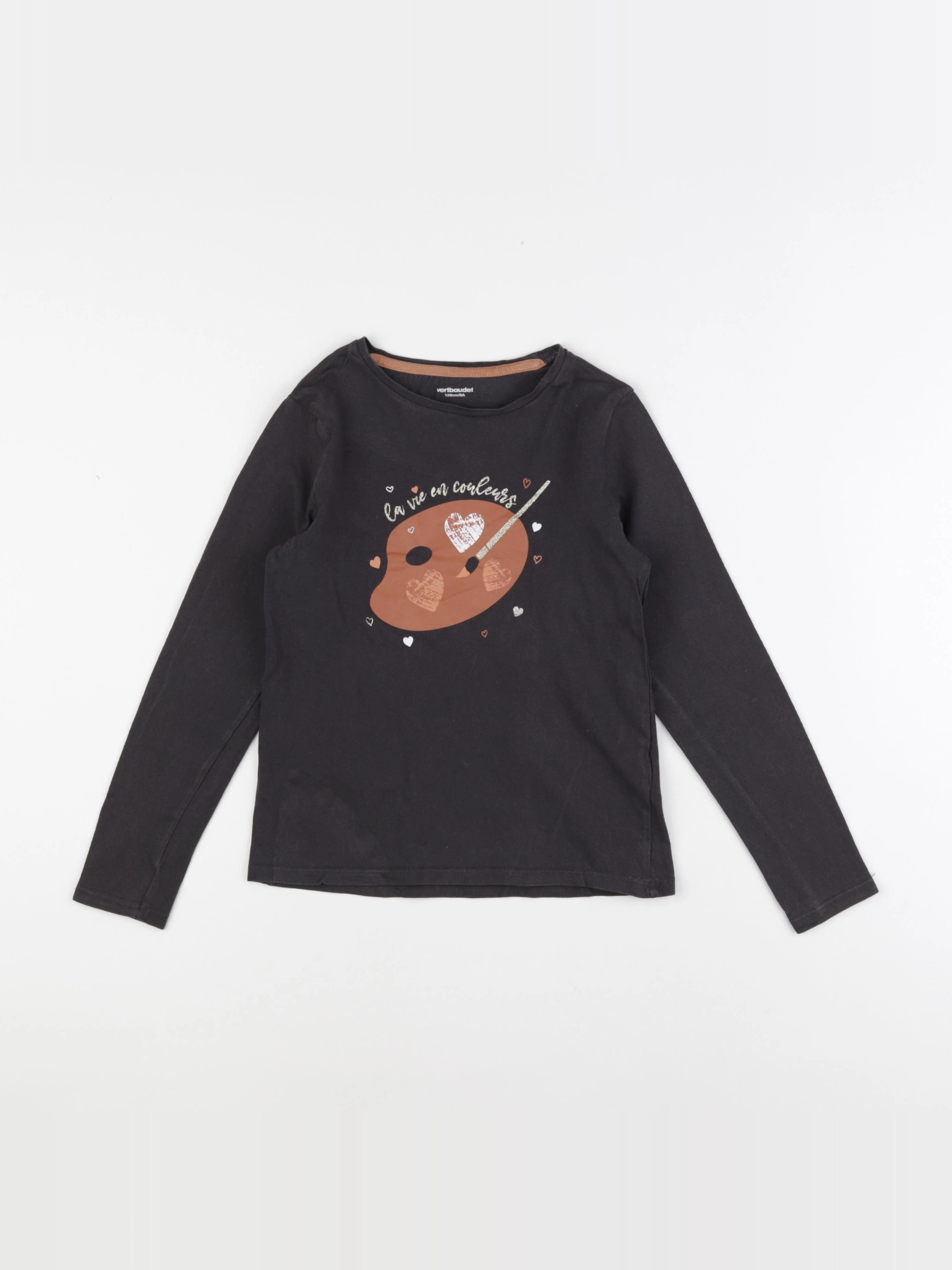 Vertbaudet - tee-shirt gris - 8 ans