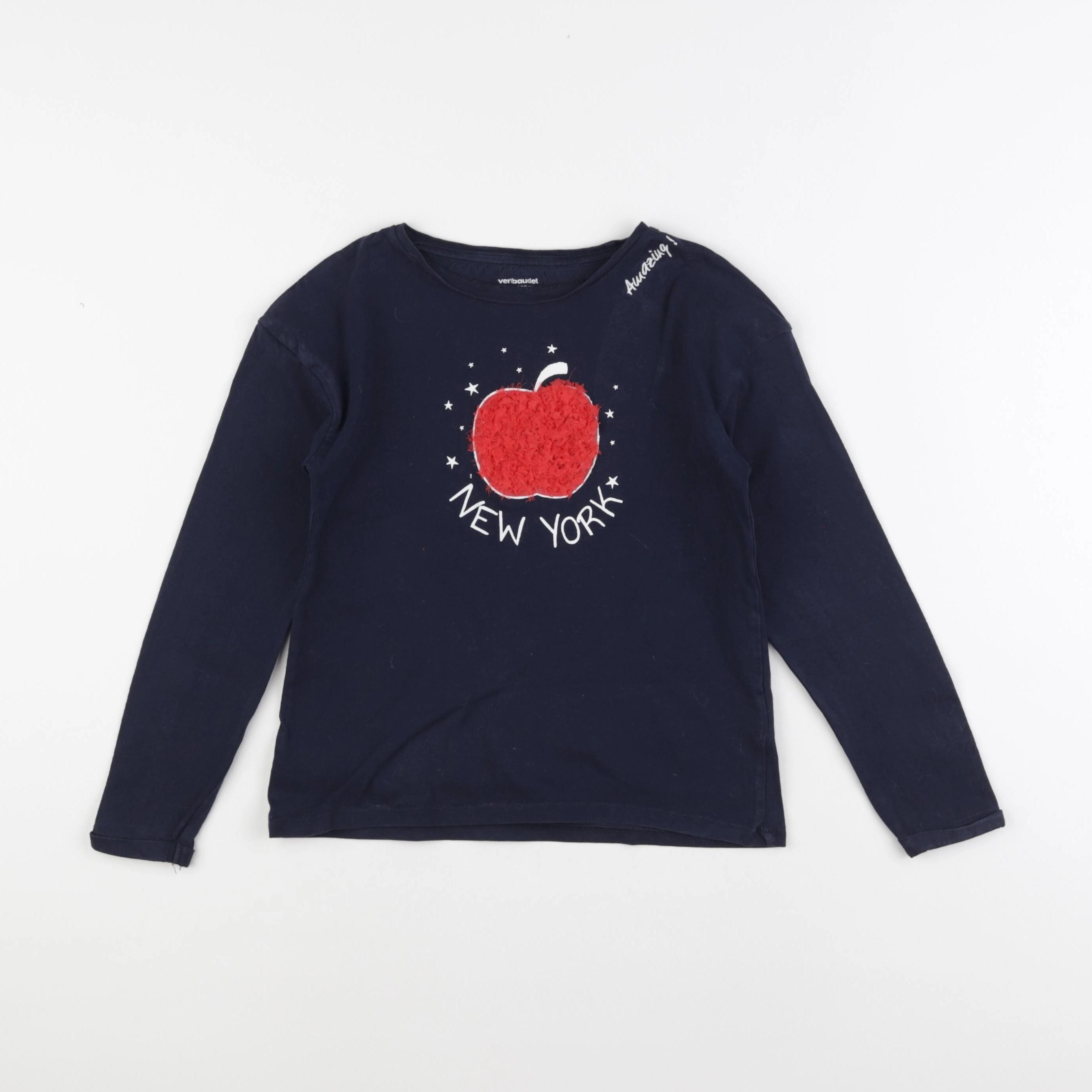 Vertbaudet - tee-shirt bleu - 8 ans