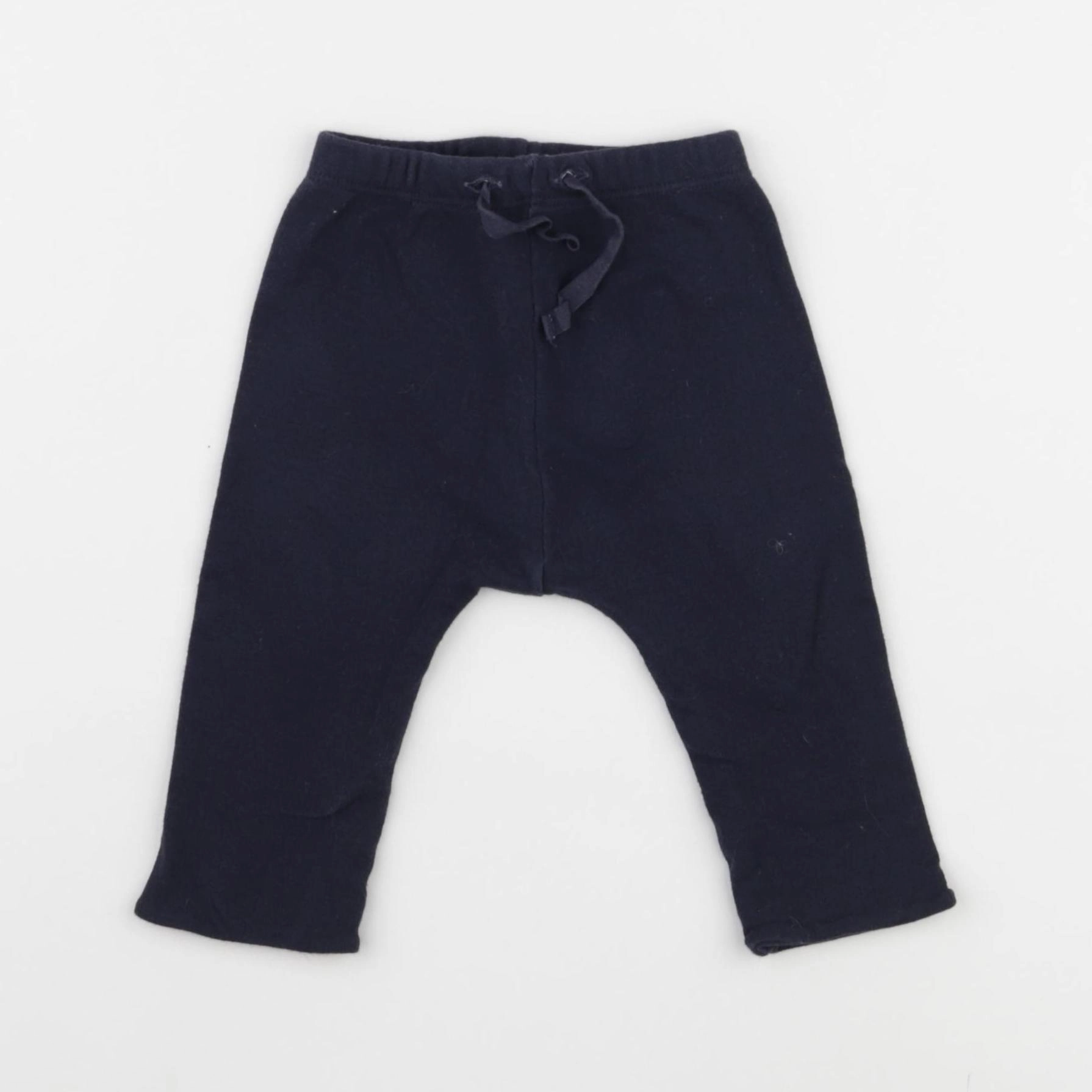 Petit Bateau - pantalon bleu - 3 mois