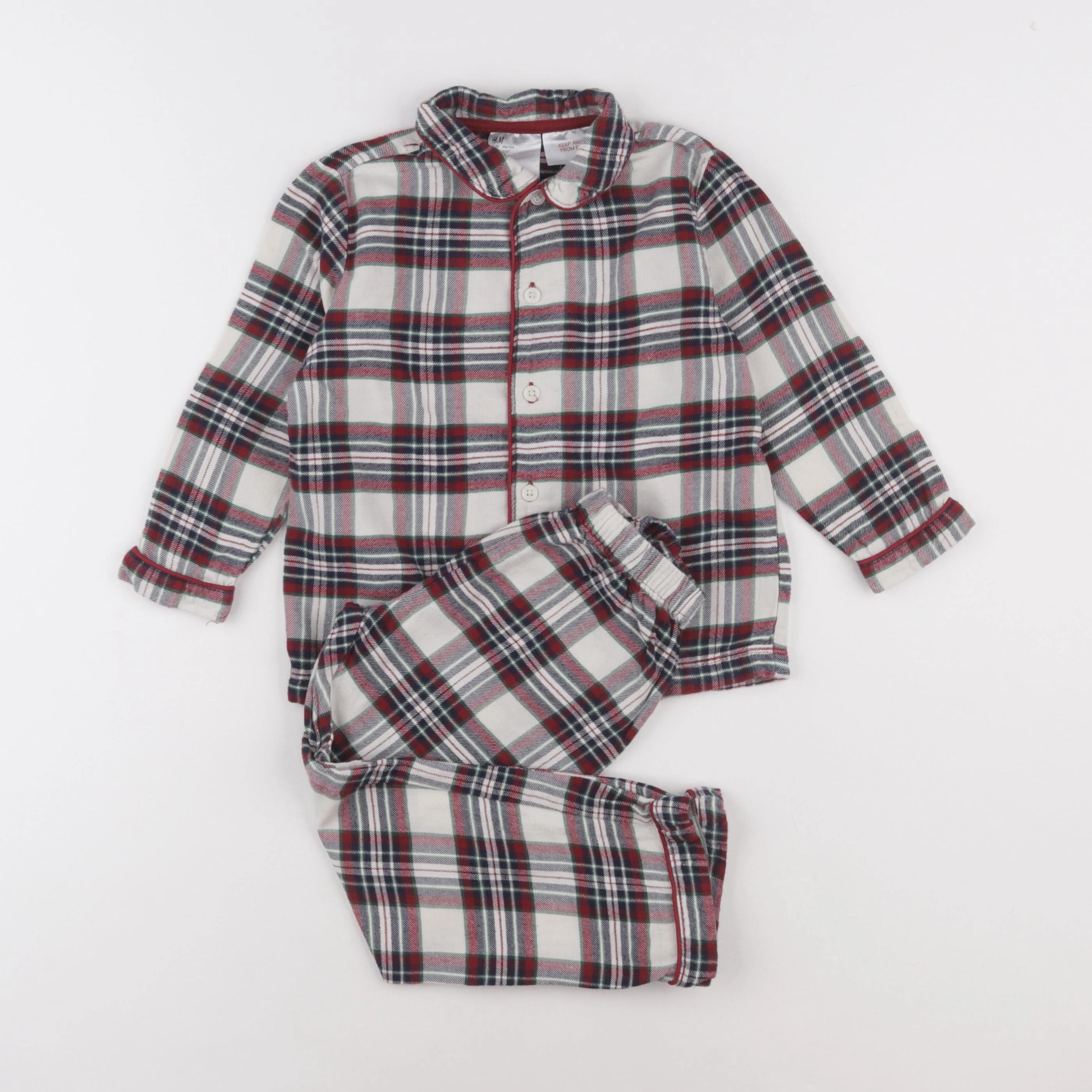 H&M - pyjama coton beige - 2/4 ans