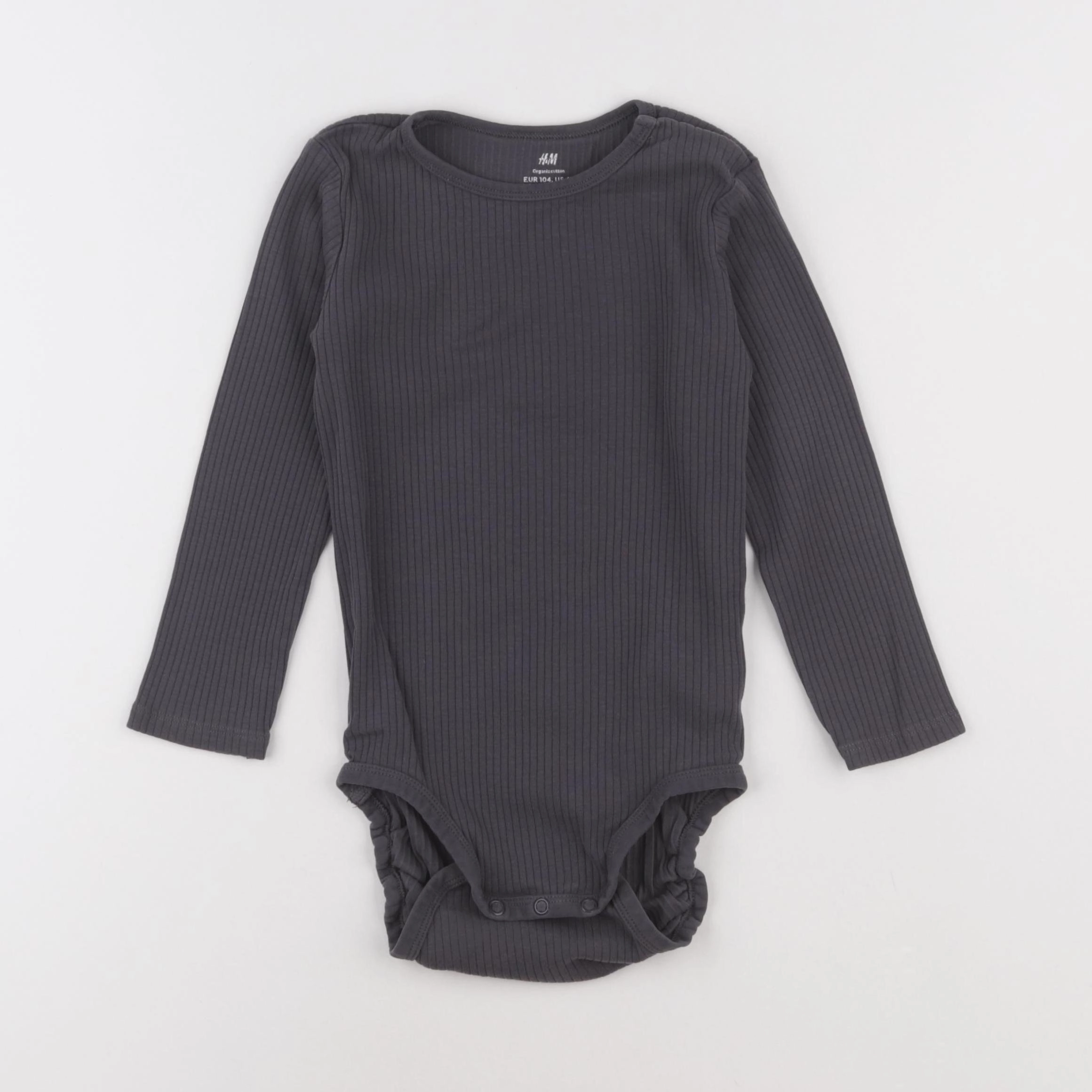 H&M - body gris - 2/4 ans