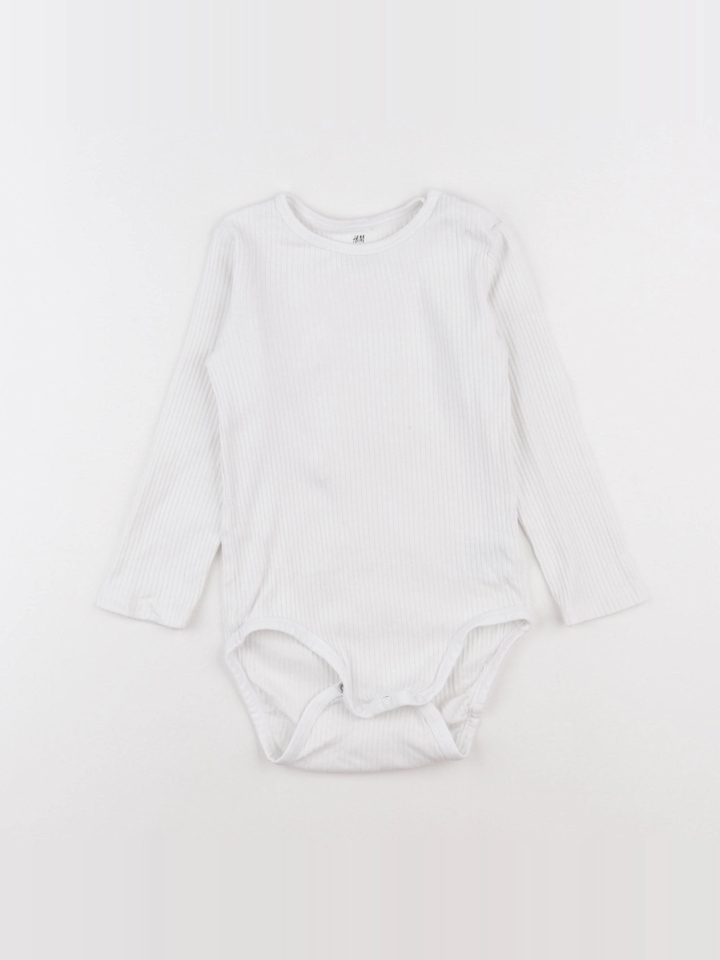 H&M - body blanc - 2/4 ans