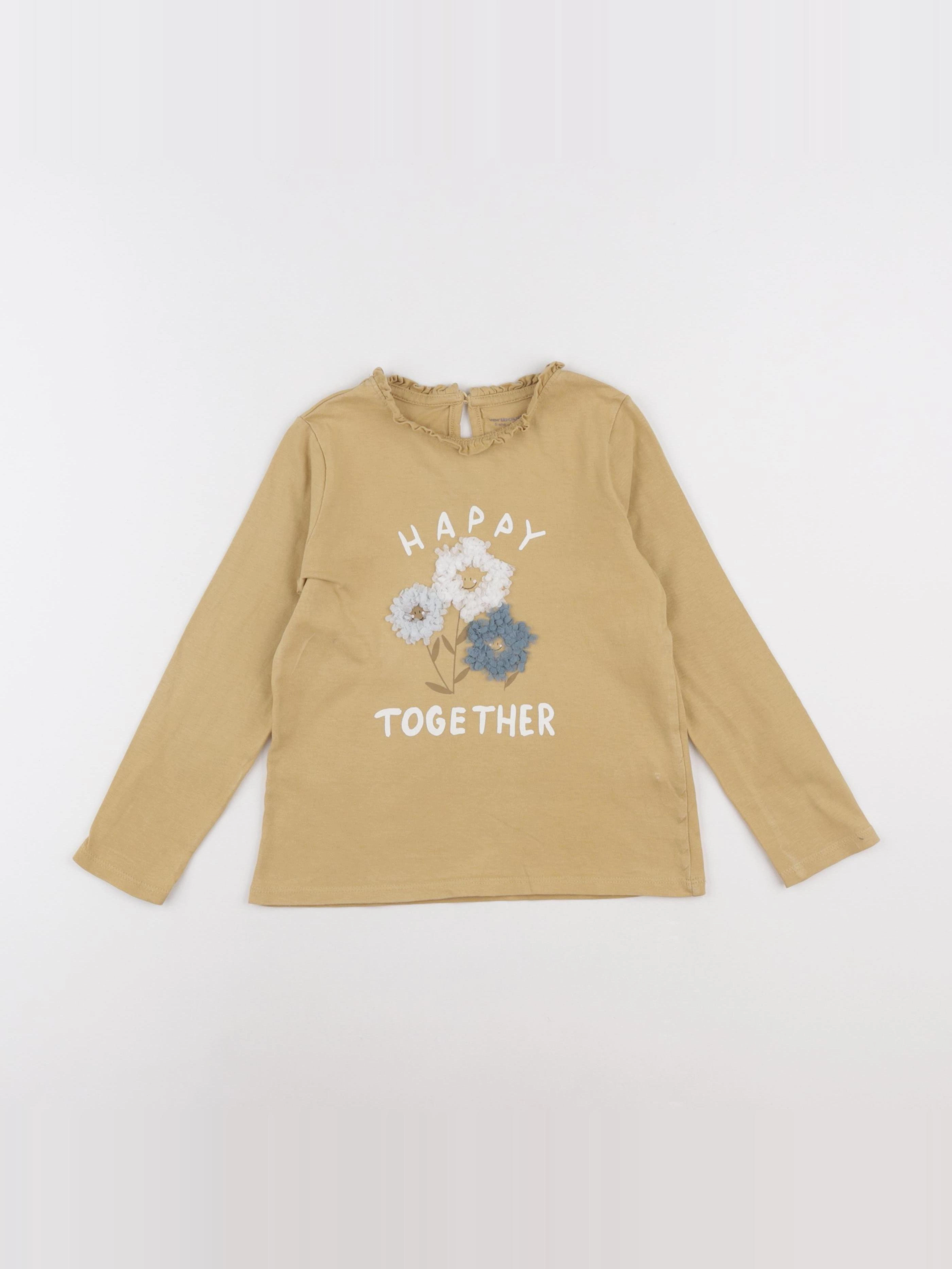 Vertbaudet - tee-shirt jaune - 5 ans