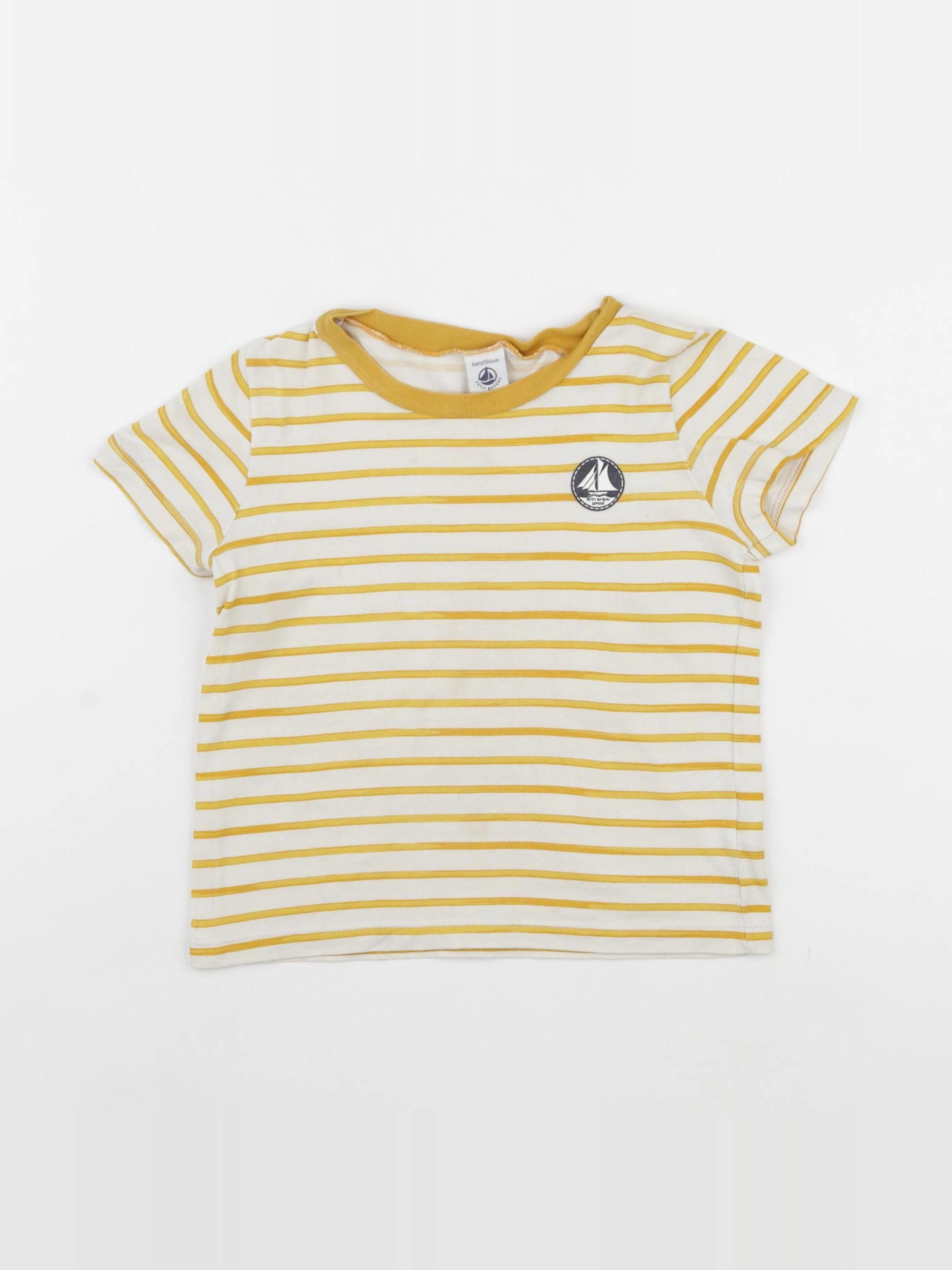 Petit Bateau - tee-shirt beige, jaune - 4 ans